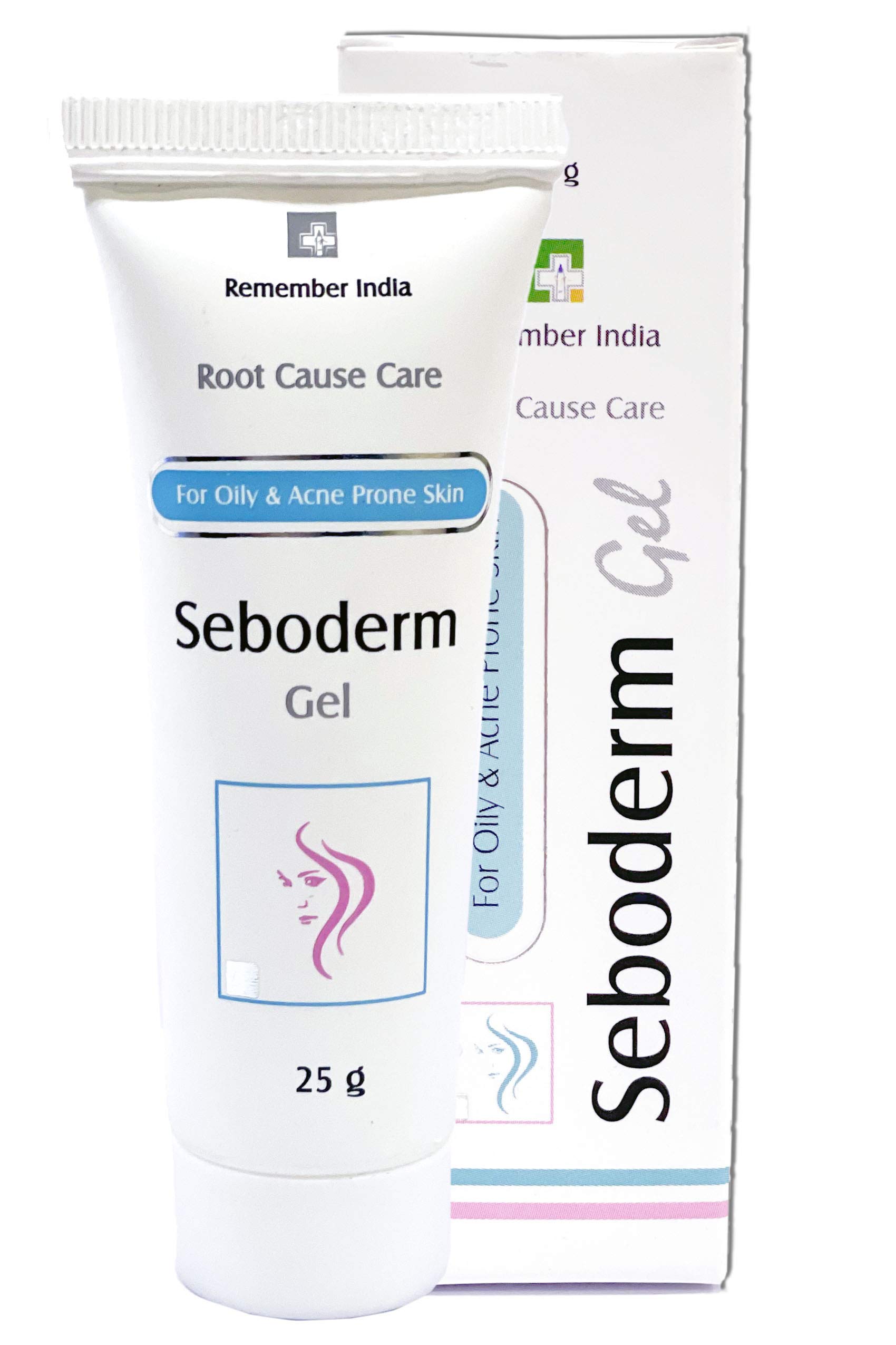 Remember India Seboderm Gel for Oily & Acne-Prone Skin - Controls Excess Oil Secretion - 25g (Pack of 2) - Dermatologist Recommended for Clear, Balanced Skin at Home & On-the-Go