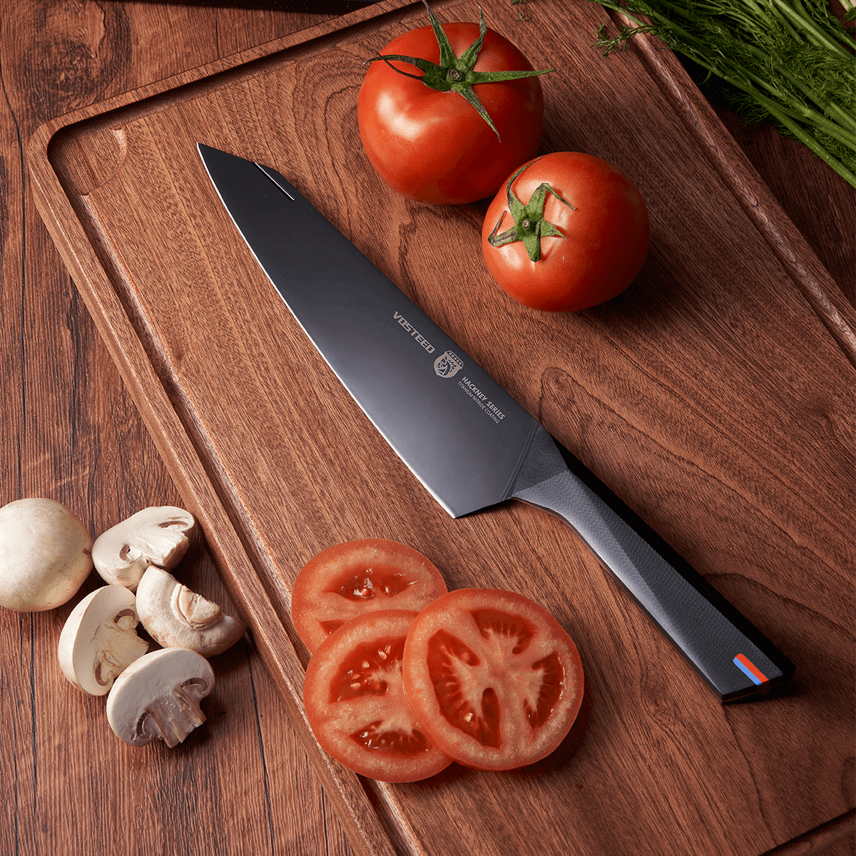 Premium 8.5-inch Hackney Chef's Knife - Professional Kitchen Knife with Ergonomic Handle - Perfect for Slicing, Dicing & Chopping Vegetables, Meat & Herbs - Ideal for Home Cooks & Professional Chefs