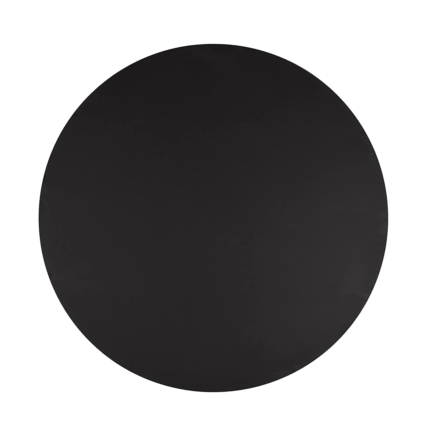 BAKEFY 8 Inch Black Cardboard Cake Boards - 5 Piece Round Disposable Cake Stand for Baking, Pizza, Tart Decorating - Scalloped Gold Edge for Professional Dessert Presentation - Perfect for Birthday Parties, Weddings & Bakery Displays