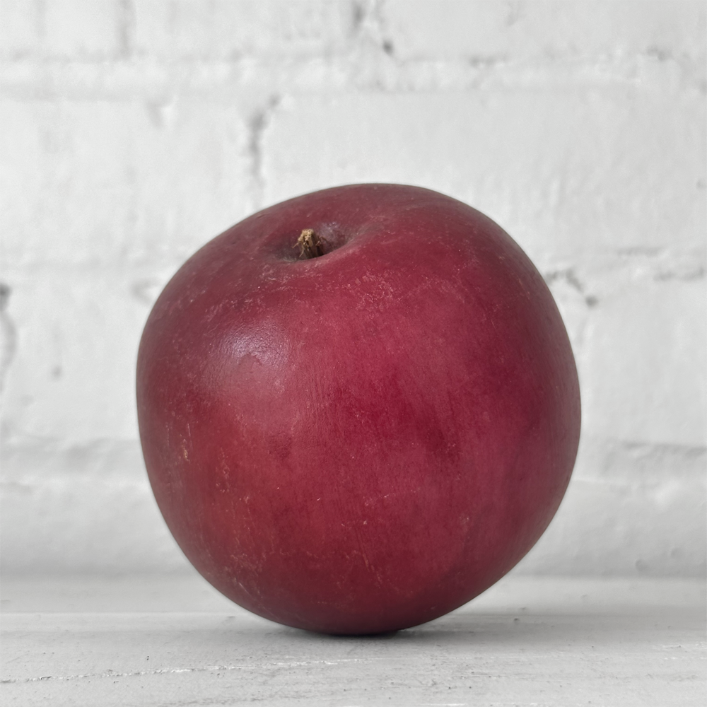 Vintage Red Apple Carrara Marble Decor - Elegant Home & Kitchen Centerpiece for Dining Table, Countertop, and Holiday Display