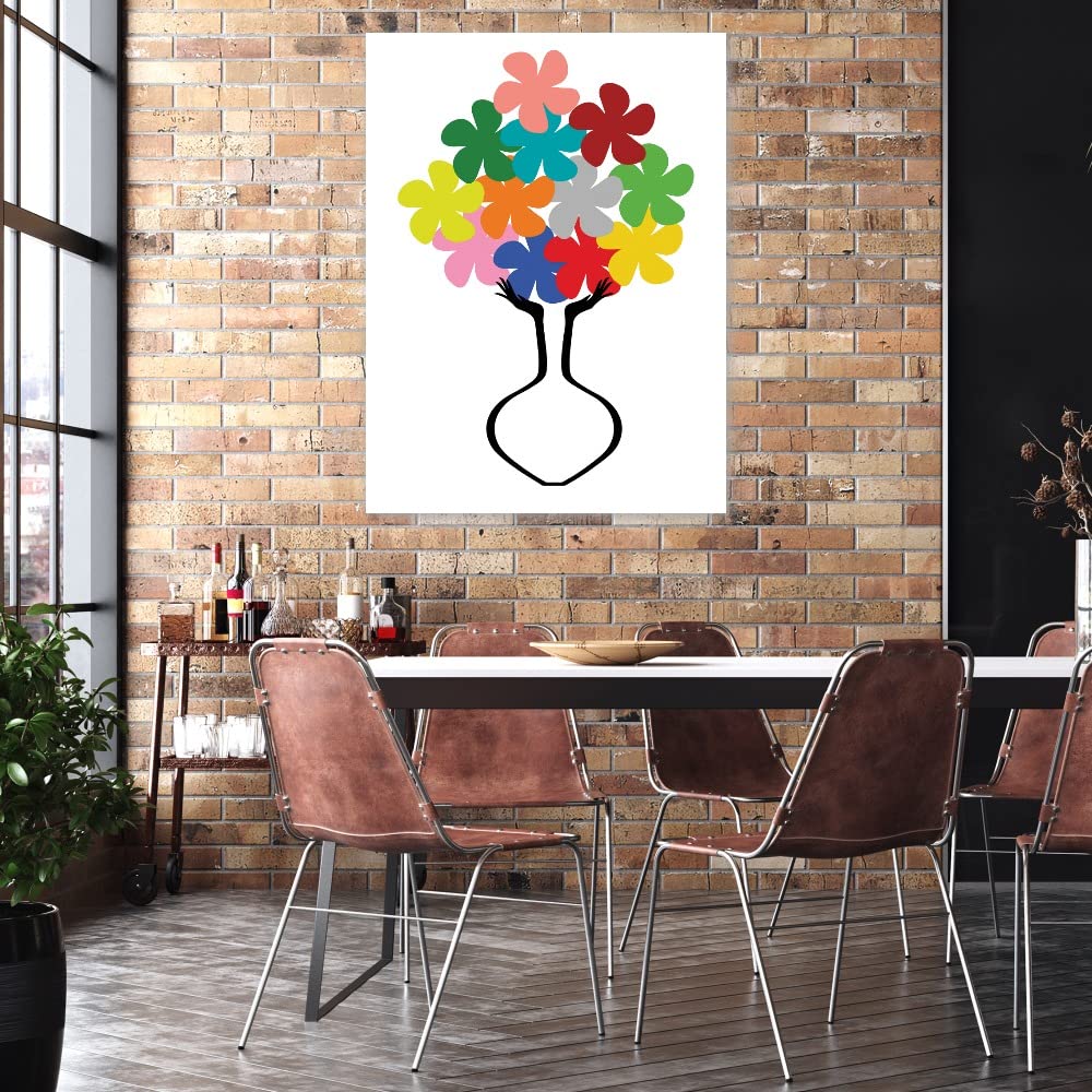 Hand-Painted Floral Fine Art Canvas Wall Decor - Premium Gallery-Wrapped Ready-to-Hang Painting (35
