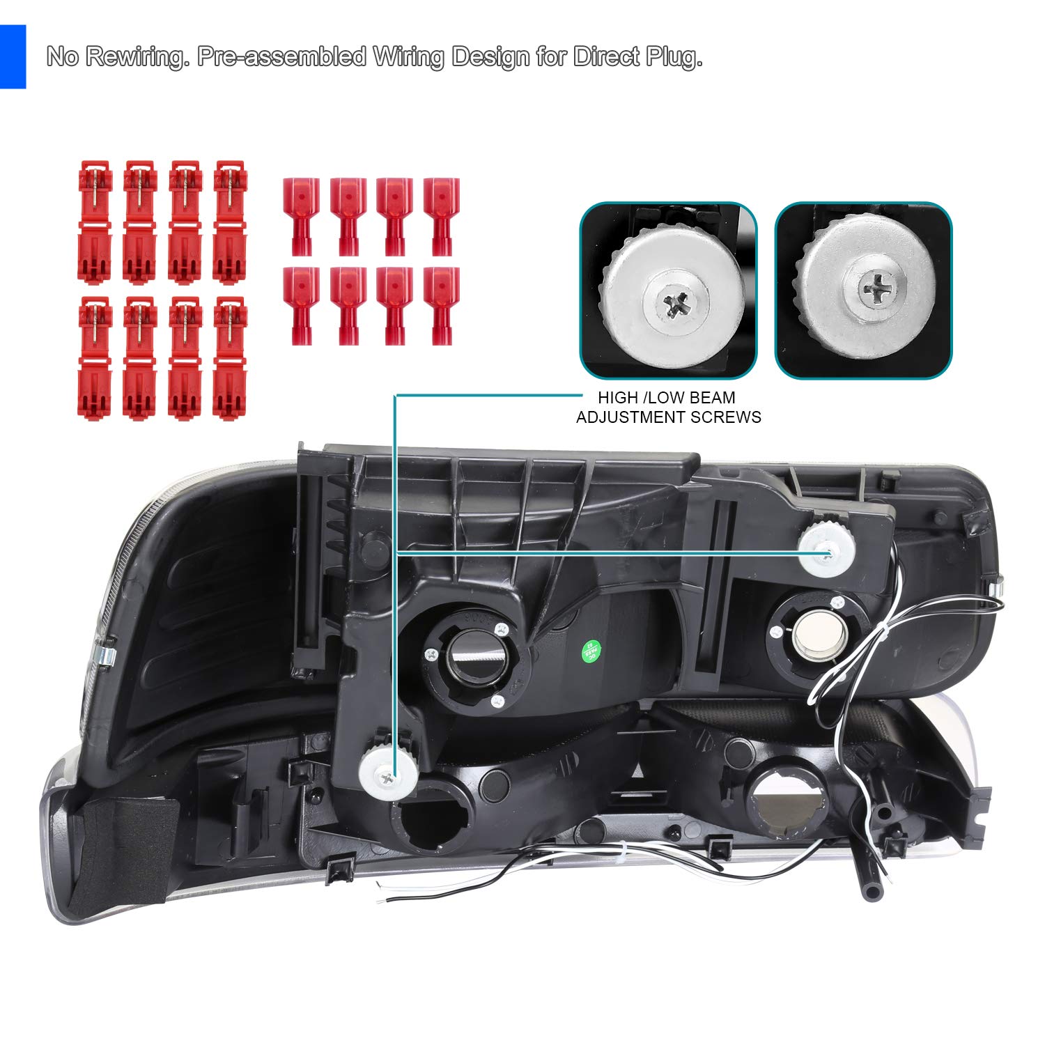 Spec-D LED Headlights & Bumper Lights for 1999-2002 Chevy Silverado - Off-Road Upgrade