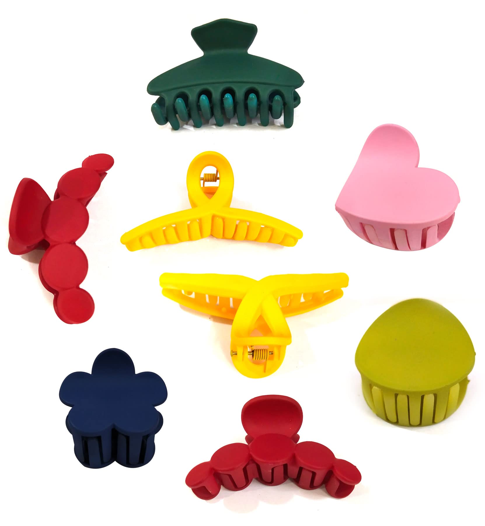 Women's Hair Clips - 6-Piece Matte Hair Accessories Set in Assorted Colors & Shapes | Perfect for Everyday Styling, Parties & Special Occasions | BHARATGAURAV