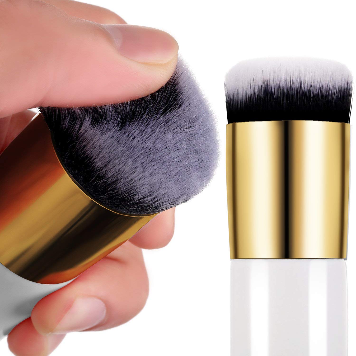 Freecloud Professional Makeup Brush Set - Foundation, Face Powder & Blush Brush (White) for Flawless Makeup Application | Perfect for Daily Use, Contouring & Professional Makeup Artists