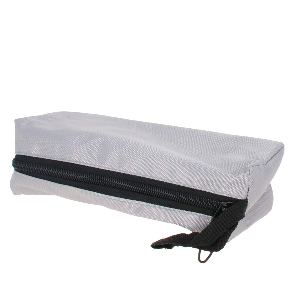 Utoolmart Professional Heavy Duty Oxford Canvas Tool Pouch - Adjustable Work Belt with Waterproof Protective Pockets (Silver Gray, Small) - Perfect for Electricians, Carpenters & Construction Workers