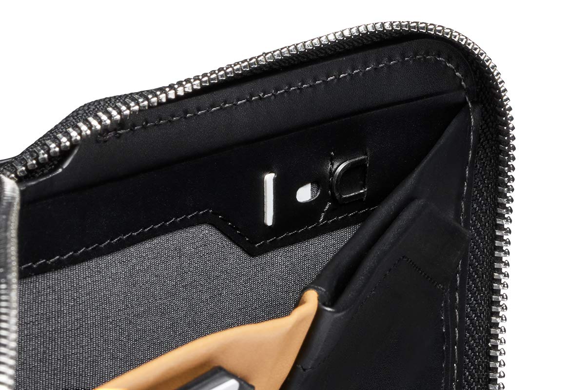 Bellroy Zip Wallet - Premium Leather RFID Blocking Wallet for Women & Men with Magnetic Coin Pouch & Flat Note Section (Holds 3-8 Cards) - Black - Perfect for Travel, Business & Everyday Use