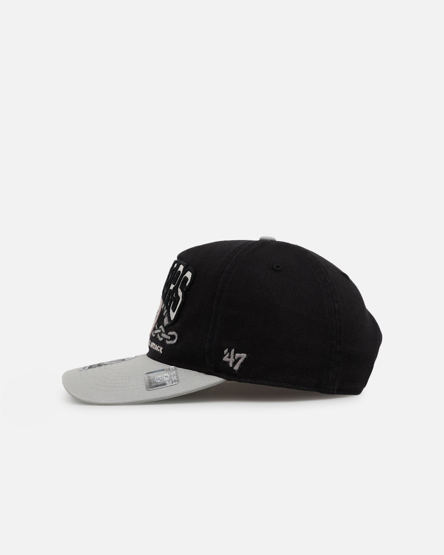 47 Brand Las Vegas Raiders 'NFL Trophy Case' Premium Hitch Snapback Black Hat - Official NFL Licensed Adjustable Baseball Cap for Men & Women - Perfect for Game Day, Sports Events & Fan Collections