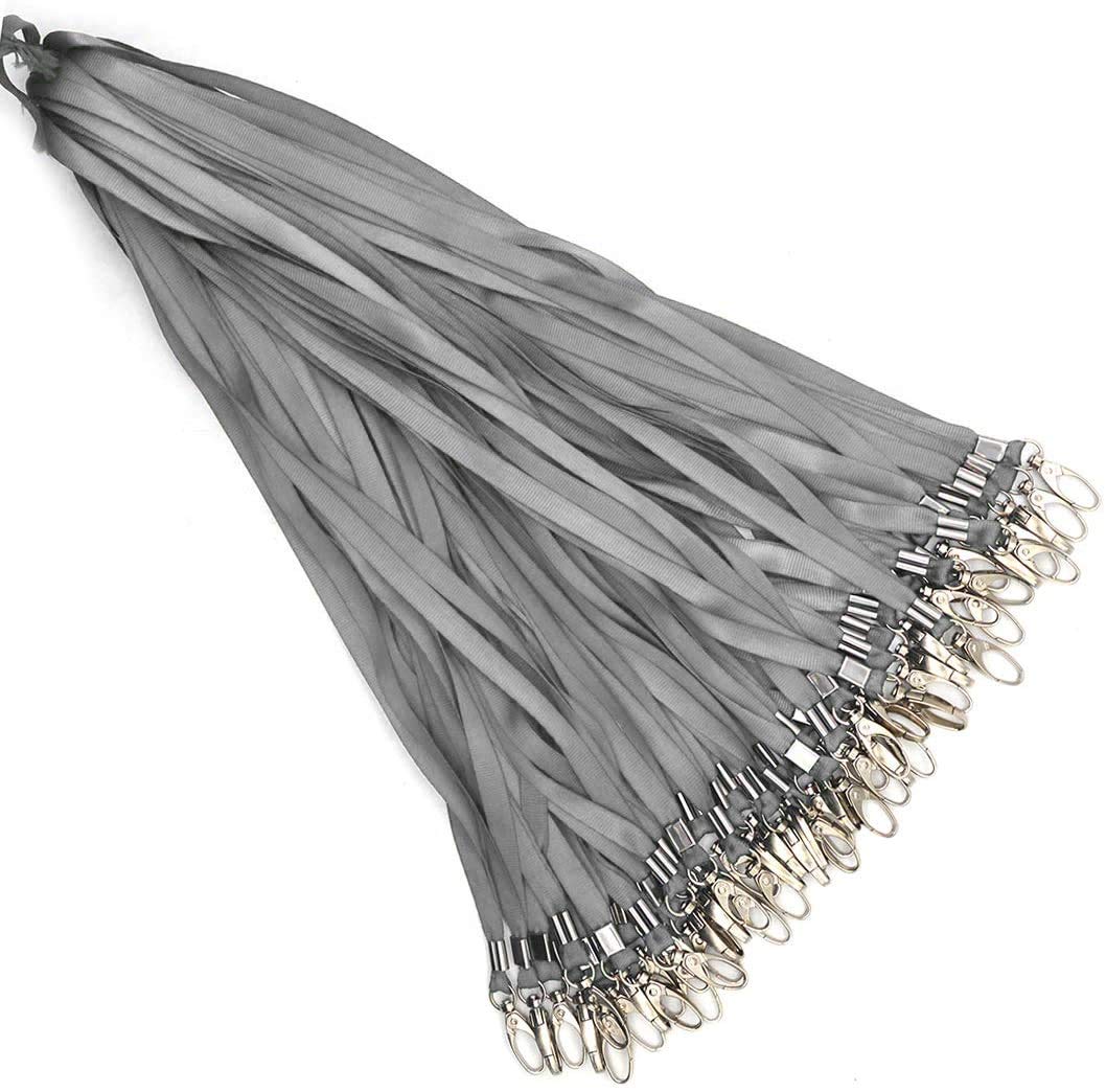 100Pcs Bulk Lanyards for ID Badges with Swivel Hooks - Office & Event Use