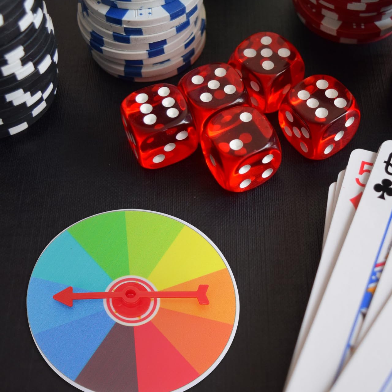 Vaguelly Wall Mount Color Prize Wheel - 10 Slot Spinning Game for Fortune Fun, Perfect for Parties, Carnivals, and Classroom Activities