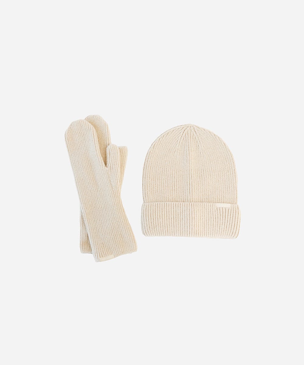 Nina Knit Beanie and Mitten Set for Women - Soft Winter Hat & Gloves Combo - Warm Accessories for Cold Weather, Outdoor Activities, and Fashion
