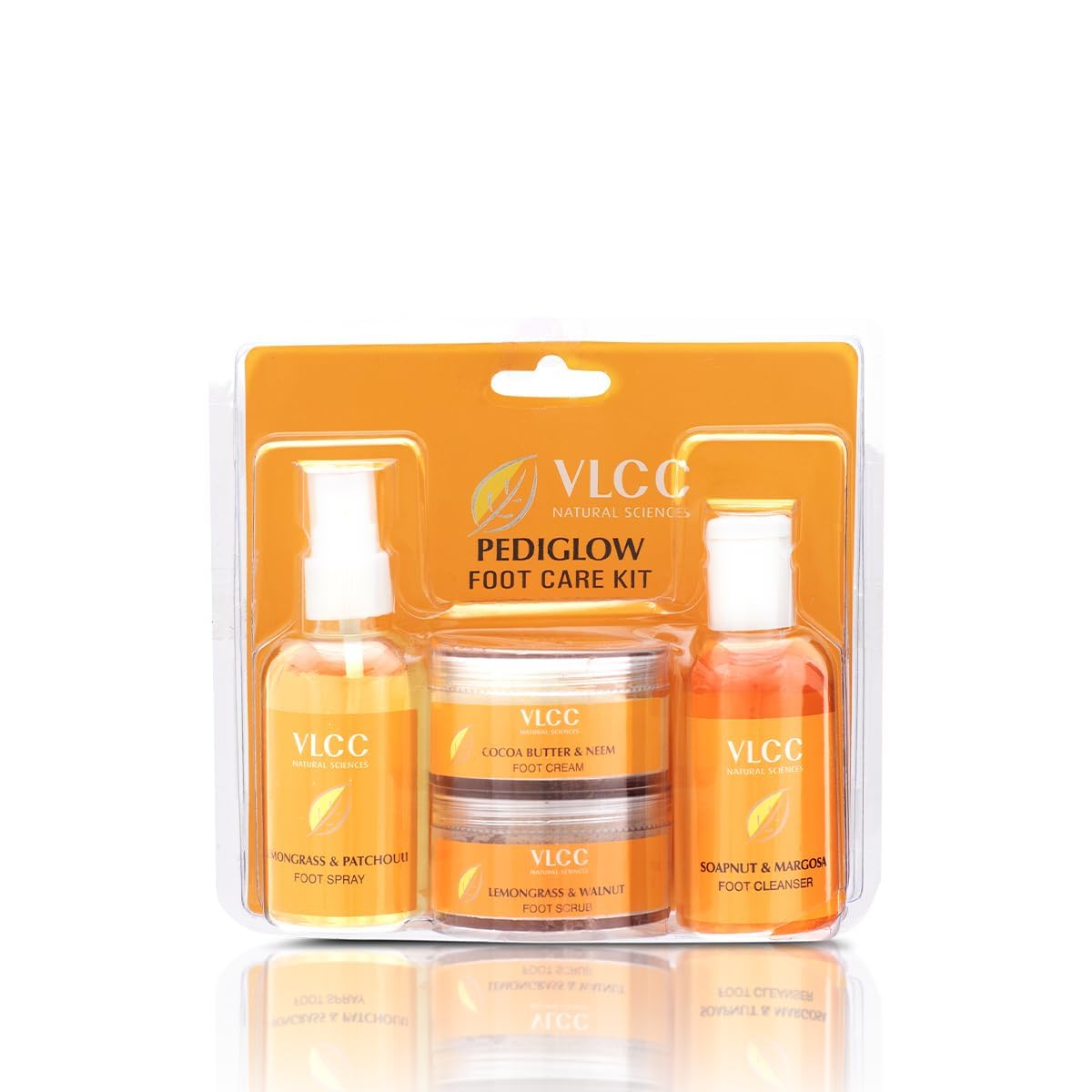 VL.CC Pedi Glow Foot Care Kit - 100g + 200ml | Moisturizing Foot Cream, Exfoliating Scrub, Cleansing Wash & Refreshing Spray | Soft, Smooth & Healthy Feet | Perfect for Home Spa, Pedicure & Daily Foot Care Routine