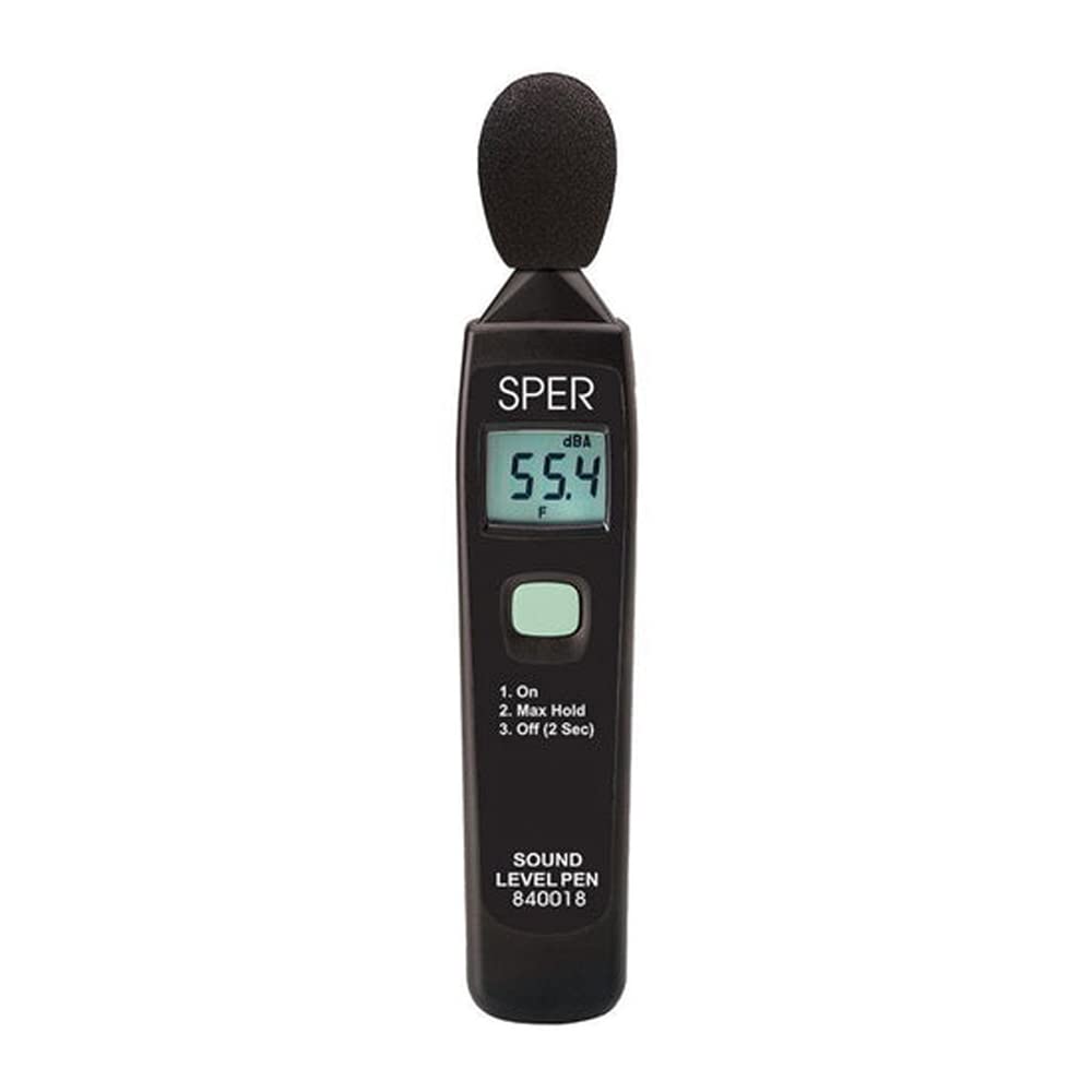 Sper Scientific 840018 Digital Sound Level Meter Pen - Portable Noise Decibel Tester for Home, Office, and Industrial Use