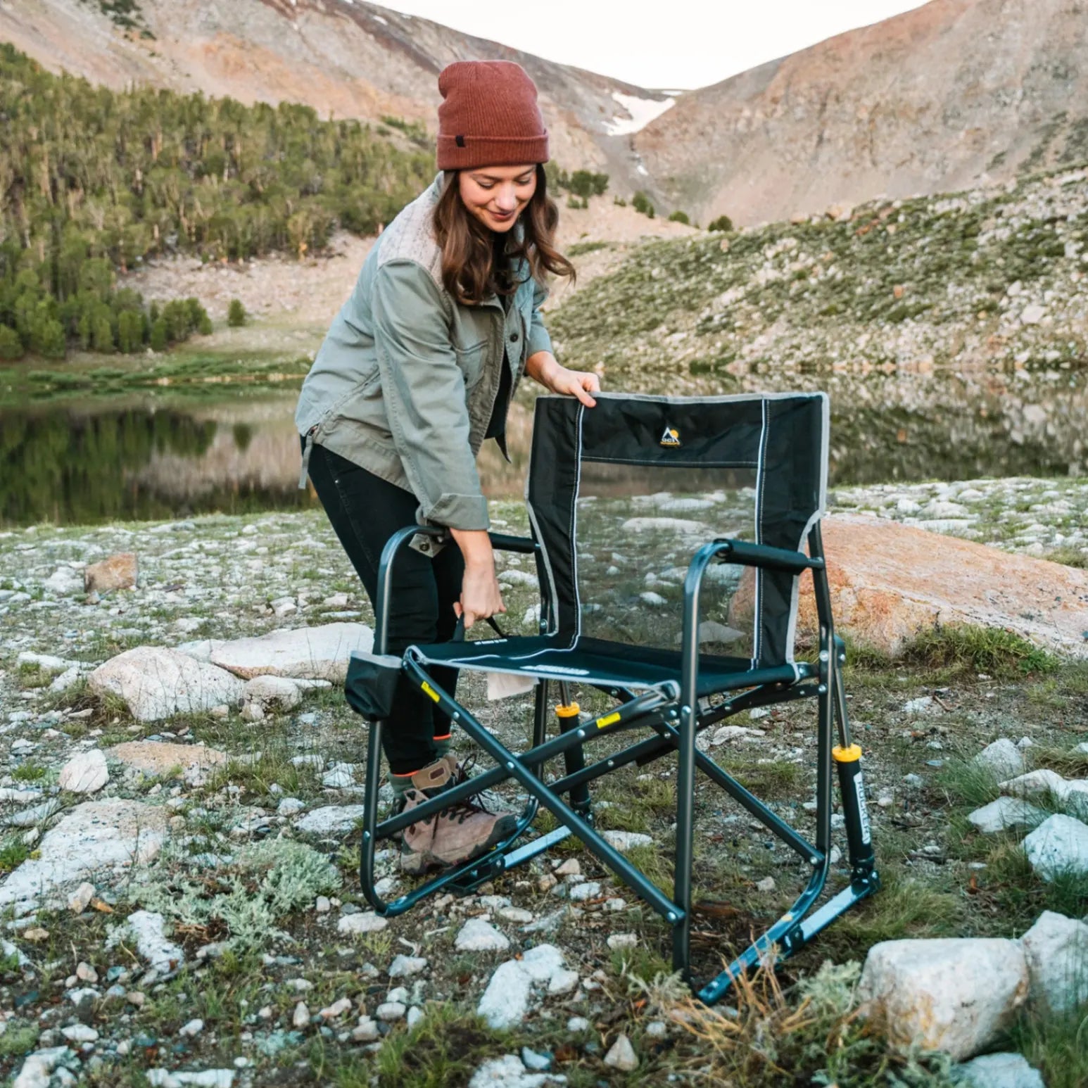 Freestyle Rocker™ - Portable and Adjustable Rocking Chair for Outdoor, Camping, and Relaxation | Perfect for Backyard, Beach, and Travel Use