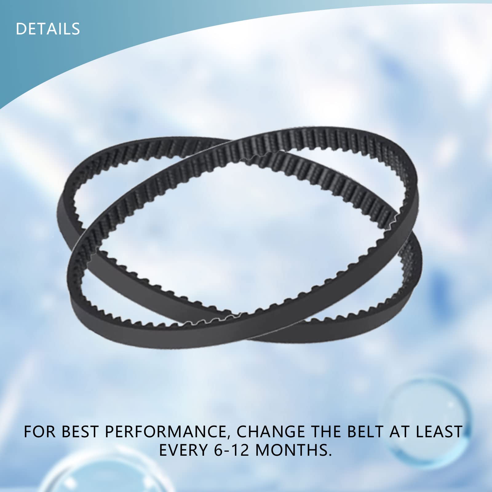 2Pcs Vacuum Cleaner Belts Replacement Compatible with Shark Rotator Lift-Away NV500 NV501 NV502 NV503 NV505 NV500W - Durable Fit for Pet Hair, Carpet Cleaning & Home Maintenance