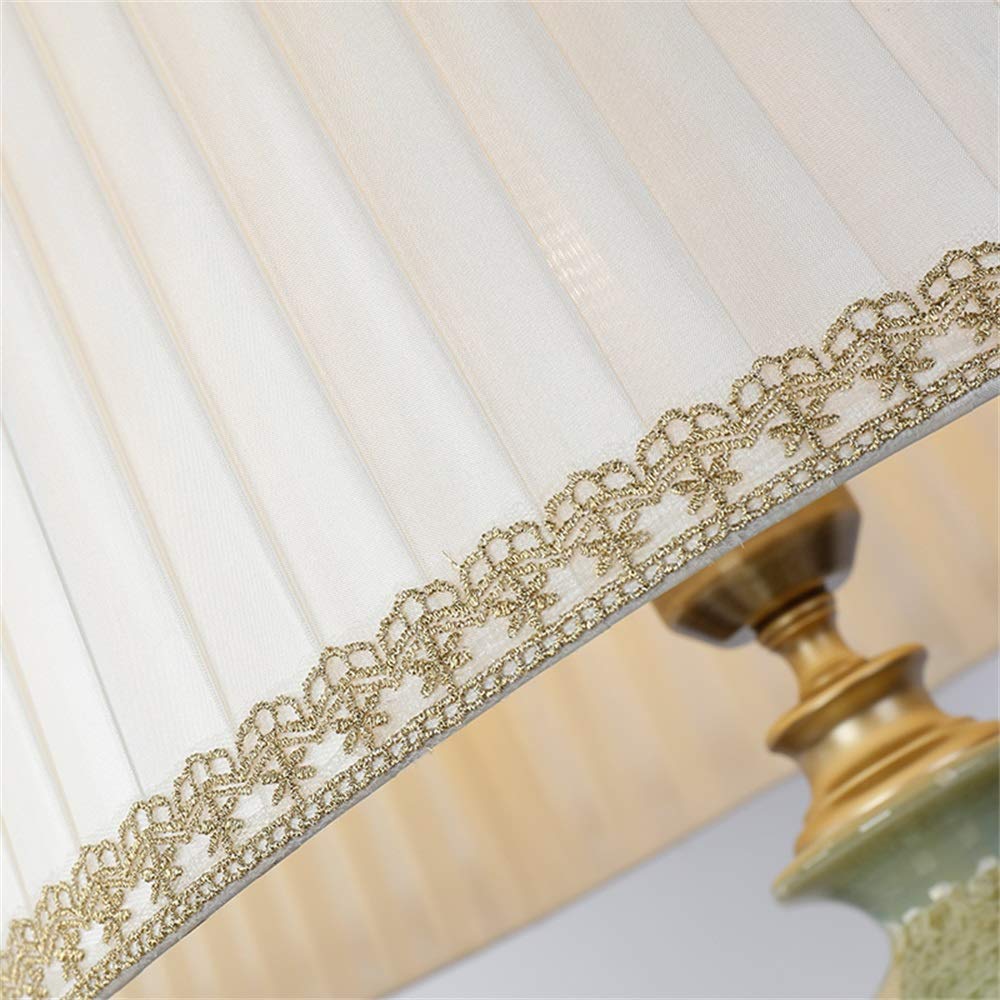 Luxury Contemporary Ceramic Table Lamp with Fabric Shade - Modern Home Decor for Living Room, Bedroom, Dining Room, Office & Hotel (Style 2, Button Switch) | Perfect for Reading, Relaxing & Creating Ambiance