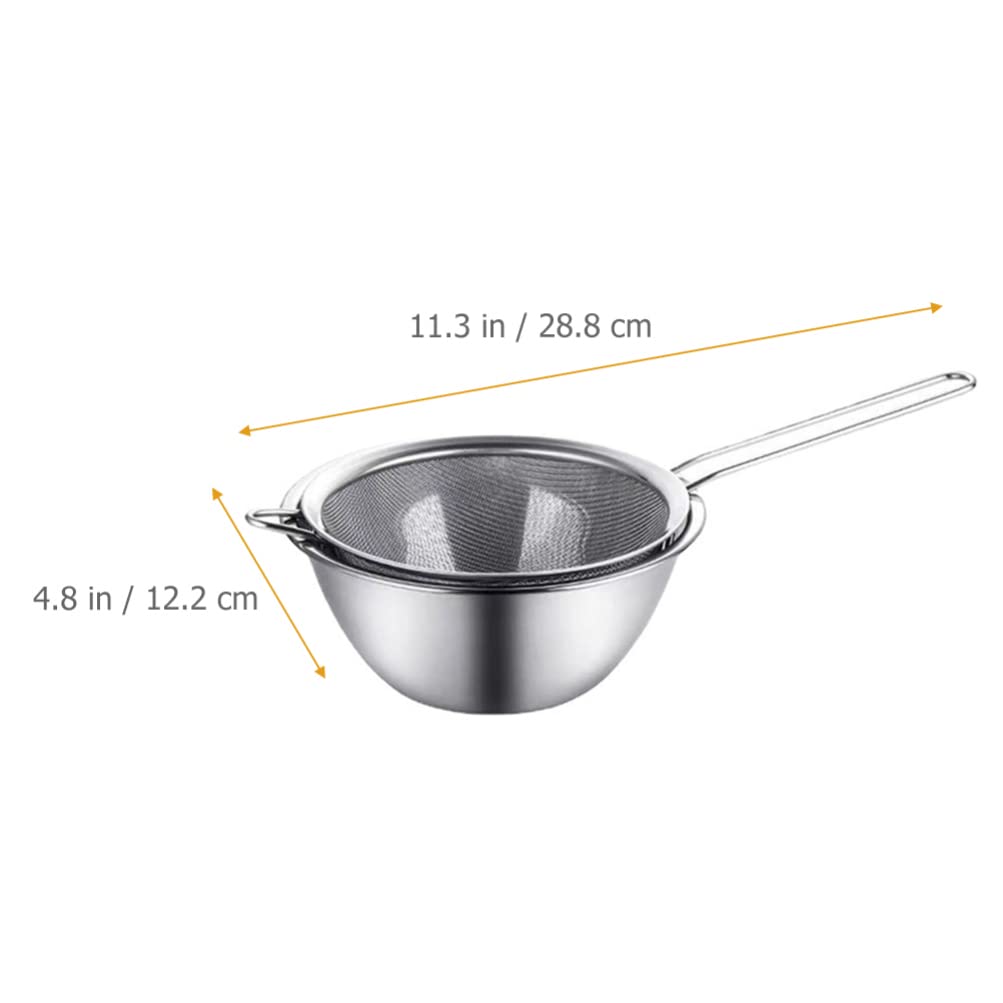 iplusmile 3-Piece Stainless Steel Kitchen Strainer Set - Colander, Skimmer & Mesh Strainer with Bowl - Durable Cooking Utensils for Pasta, Vegetables & Soup Filtering - Perfect for Home Chefs & Professional Kitchens