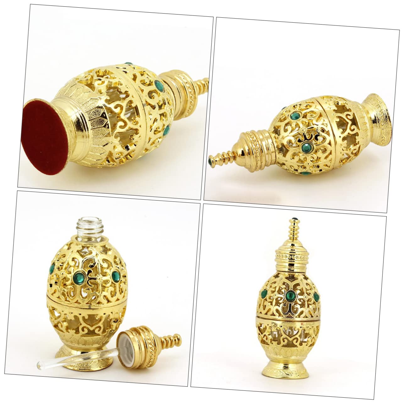 Refillable Perfume Oil Bottle with Pineapple Design - Essential Oil Sample Bottle for Travel, Purse & Home Aromatherapy