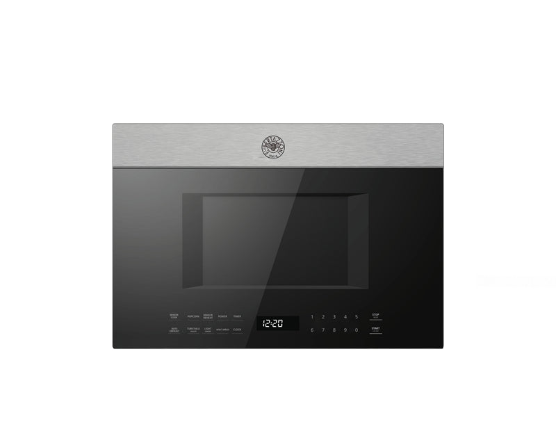 Bertazzoni KOTR24XV 24-Inch Over The Range Microwave Oven - Stainless Steel Built-In Microwave with Sensor Cooking & Ventilation - Perfect for Modern Kitchens & Small Spaces