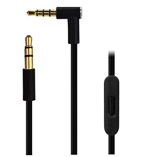 Original Beats by Dre Replacement Audio Cable with In-Line Mic & Controls for Solo, Studio Pro, Wireless, Mixr, Executive - Black | Durable Headphone Cord for Music, Gaming & Calls