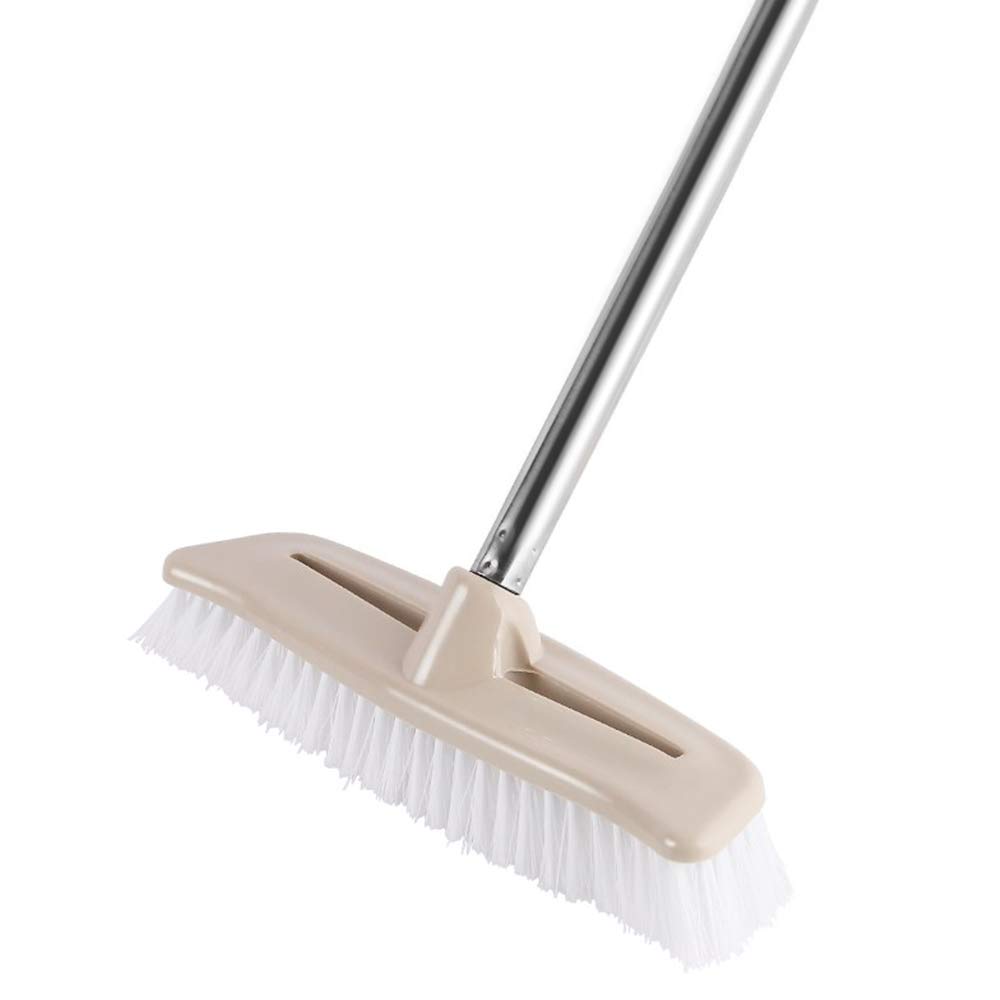 Stiff Bristle Floor Scrub Brush with Long Handle - Perfect for Kitchen, Bathroom & Outdoor Cleaning