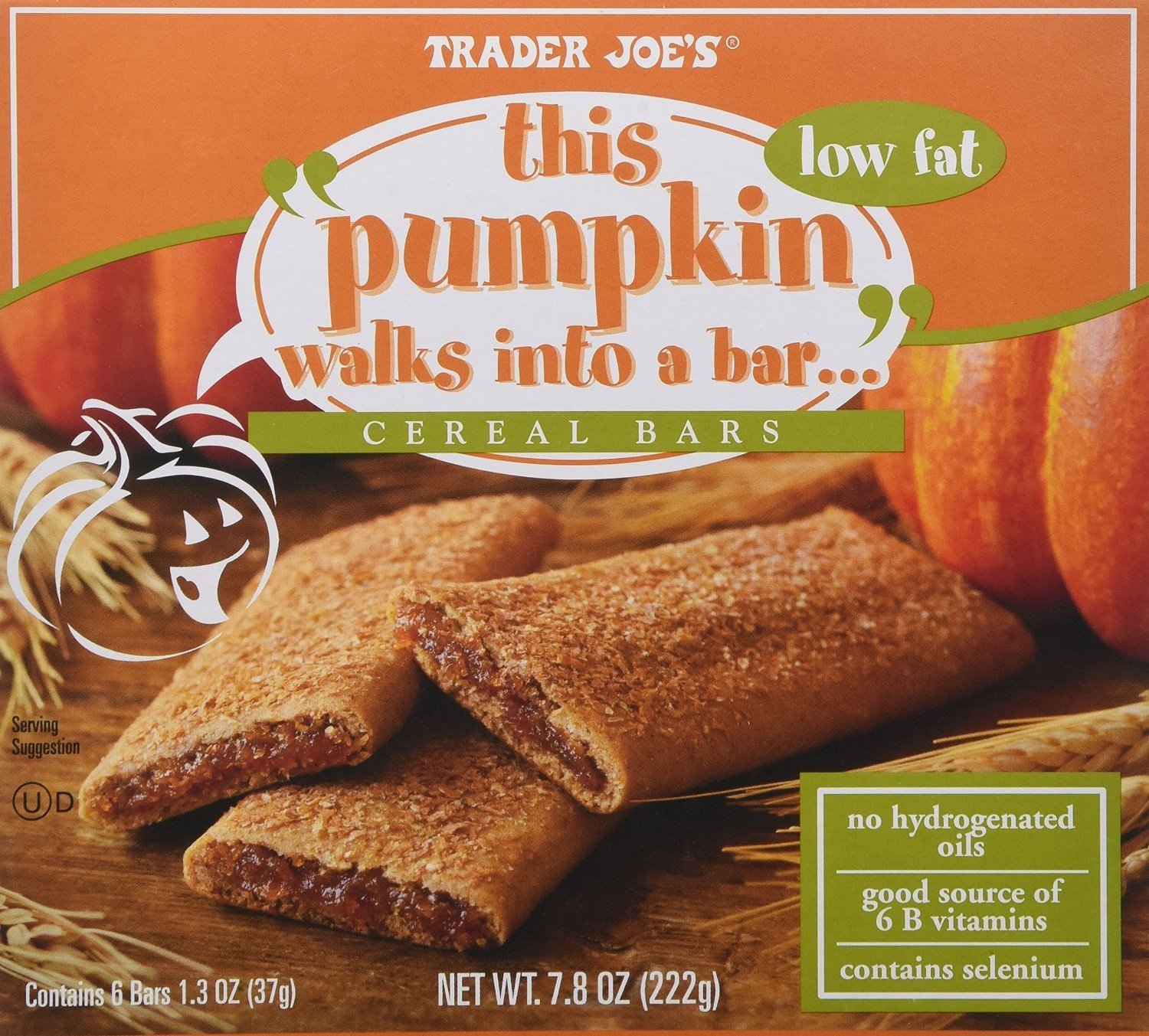 Trader Joe's Pumpkin Spice Bundle - 20-Count Pumpkin Spice Tea Tin + 6-Count Cereal Bars | Fall Seasonal Treats for Breakfast, Snacks & Tea Time