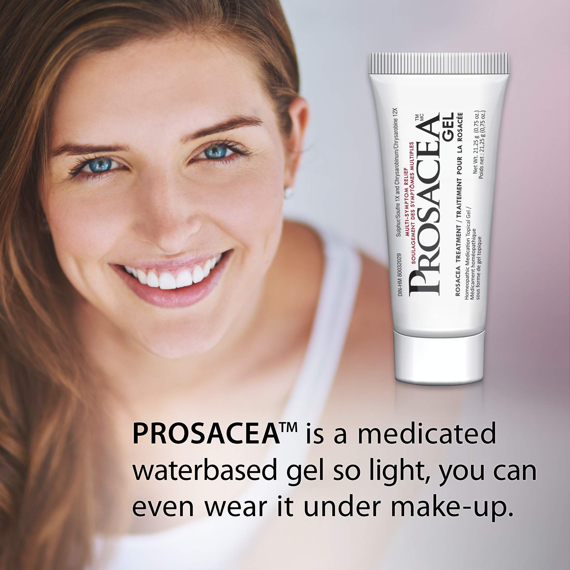 Prosacea Rosacea Treatment Gel for Redness & Bumps - 0.75 oz Medicated Face Cream - Soothes Sensitive Skin & Redness Relief - Perfect for Daily Skincare Routine & Dermatologist Recommended Care