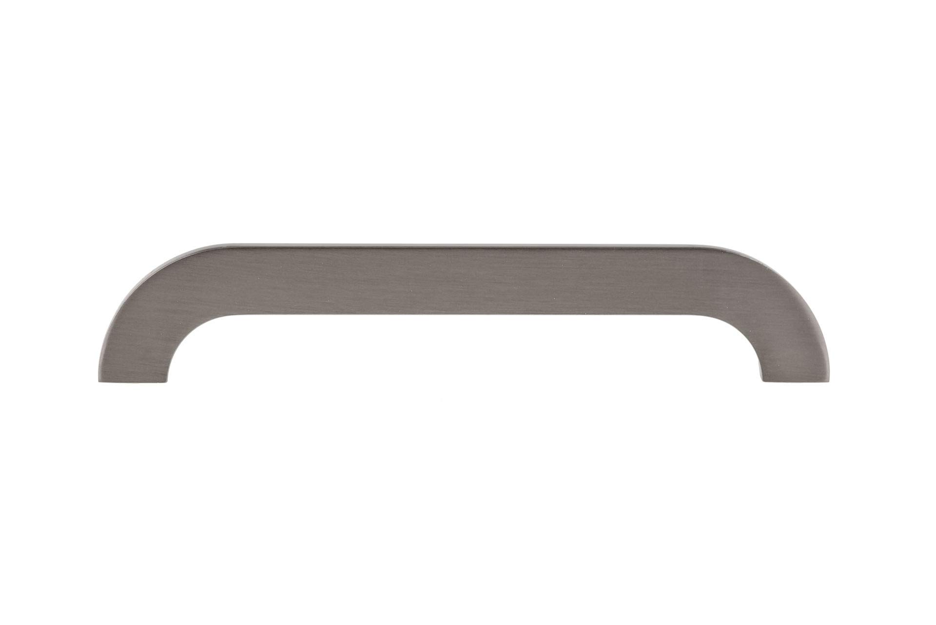 Brushed Black Nickel Modern Curved Cabinet & Drawer Pull Handle - 7 9/16-inch (192mm) Center-to-Center - Richelieu Hardware 738119292 - Perfect for Kitchen Cabinets, Bathroom Vanities & Furniture Drawers