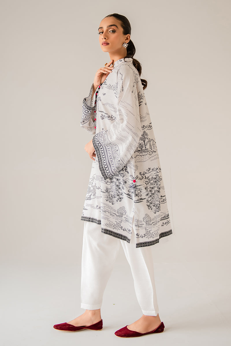 IVORY ESSENCE KHADDAR SHIRT | Premium Cotton Pakistani Traditional Shirt for Men | Perfect for Casual Wear, Festivals & Cultural Events