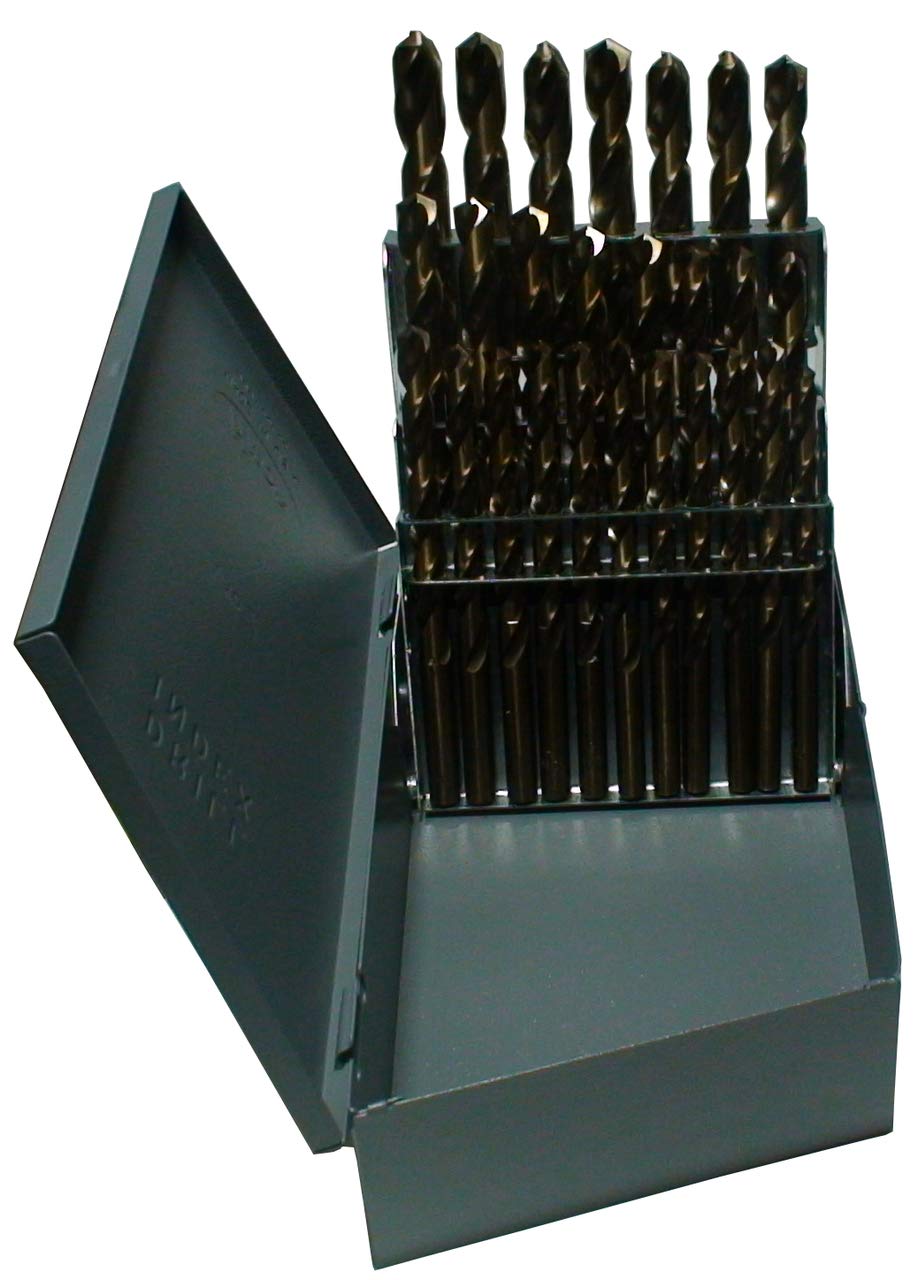 29-Piece Cobalt Jobber Length Drill Bit Set - High-Speed Steel Drill Bits for Metal, Wood & Plastic - Perfect for DIY Projects, Home Repairs & Professional Workshops