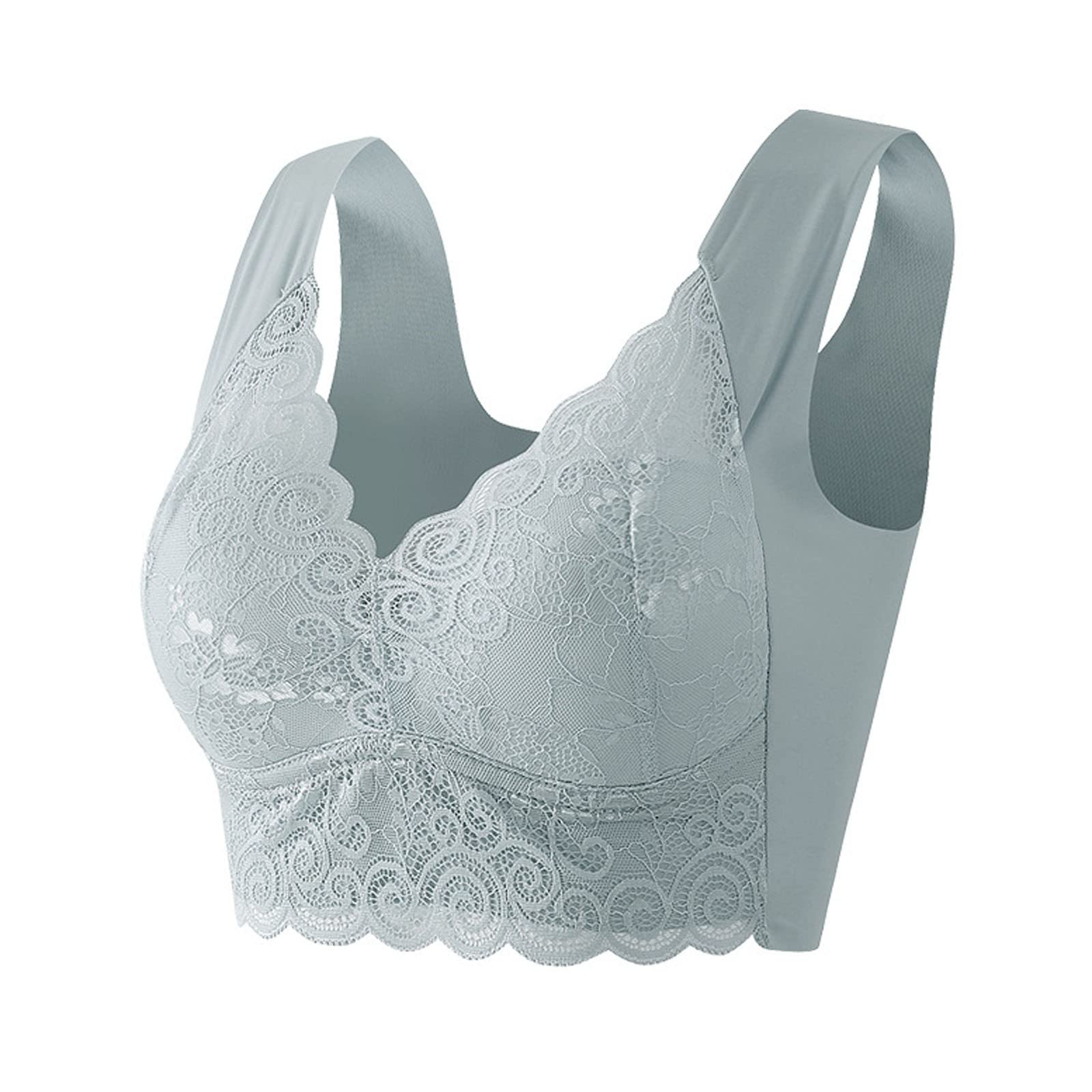 Wire-Free ComfortFlex Bra for Women - Lightly Lined, Bulge-Free Design with Wide Straps - Solid Color Padded Sleep Bra for All-Day Comfort | Perfect for Yoga, Lounging & Nighttime Wear