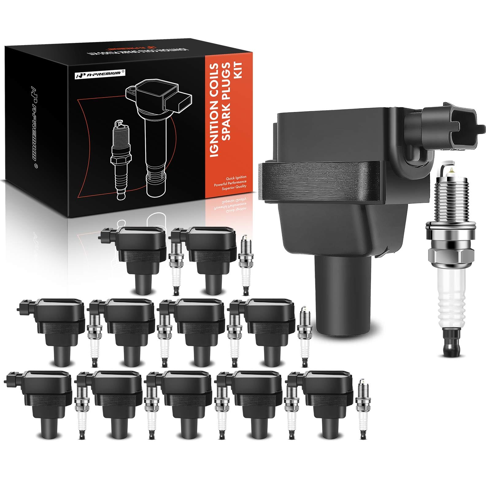 Premium Set of 12 Ignition Coil Pack & Iridium Spark Plugs for Mercedes-Benz CL600 E420 S420 S500 S600 SL500 SL600 - High Performance Replacement Parts for Smooth Engine Operation & Better Fuel Efficiency
