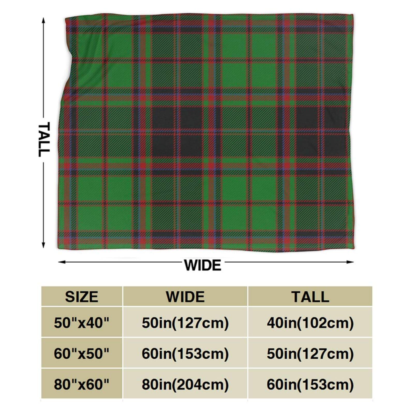 Buchan Clan Tartan Throw Blanket - Ultra Soft Flannel Blanket for Warmth | Cozy Bed, Sofa & Couch Blanket | Perfect for Home Decor, Gift Giving & Winter Snuggling