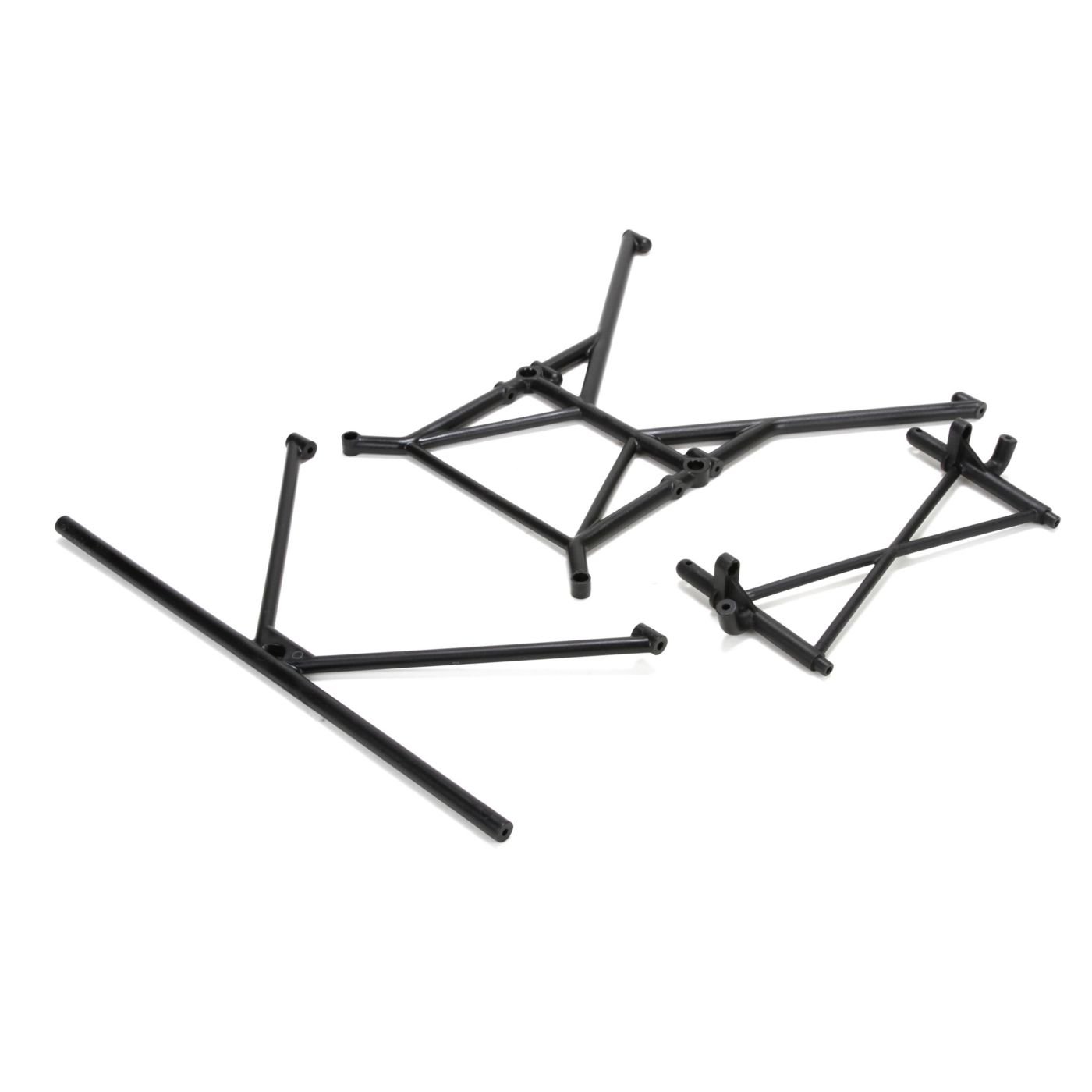 Losi X-Brace Rear Cage Mount & Upright Support for Mini WRC - Heavy-Duty Chassis Reinforcement for RC Car Racing & Off-Road Bashing