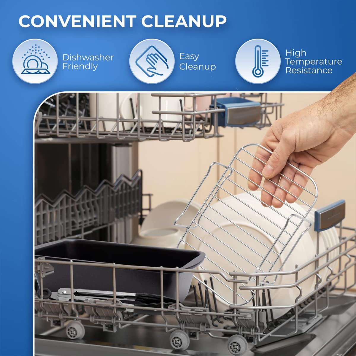 2Pcs 304 Stainless Steel Air Fryer Racks for Double Basket Air Fryers - Oven Safe Cooking Grilling Rack Accessories for Baking, Roasting & Microwaving | Perfect for Chicken Wings, Vegetables & Family Meals