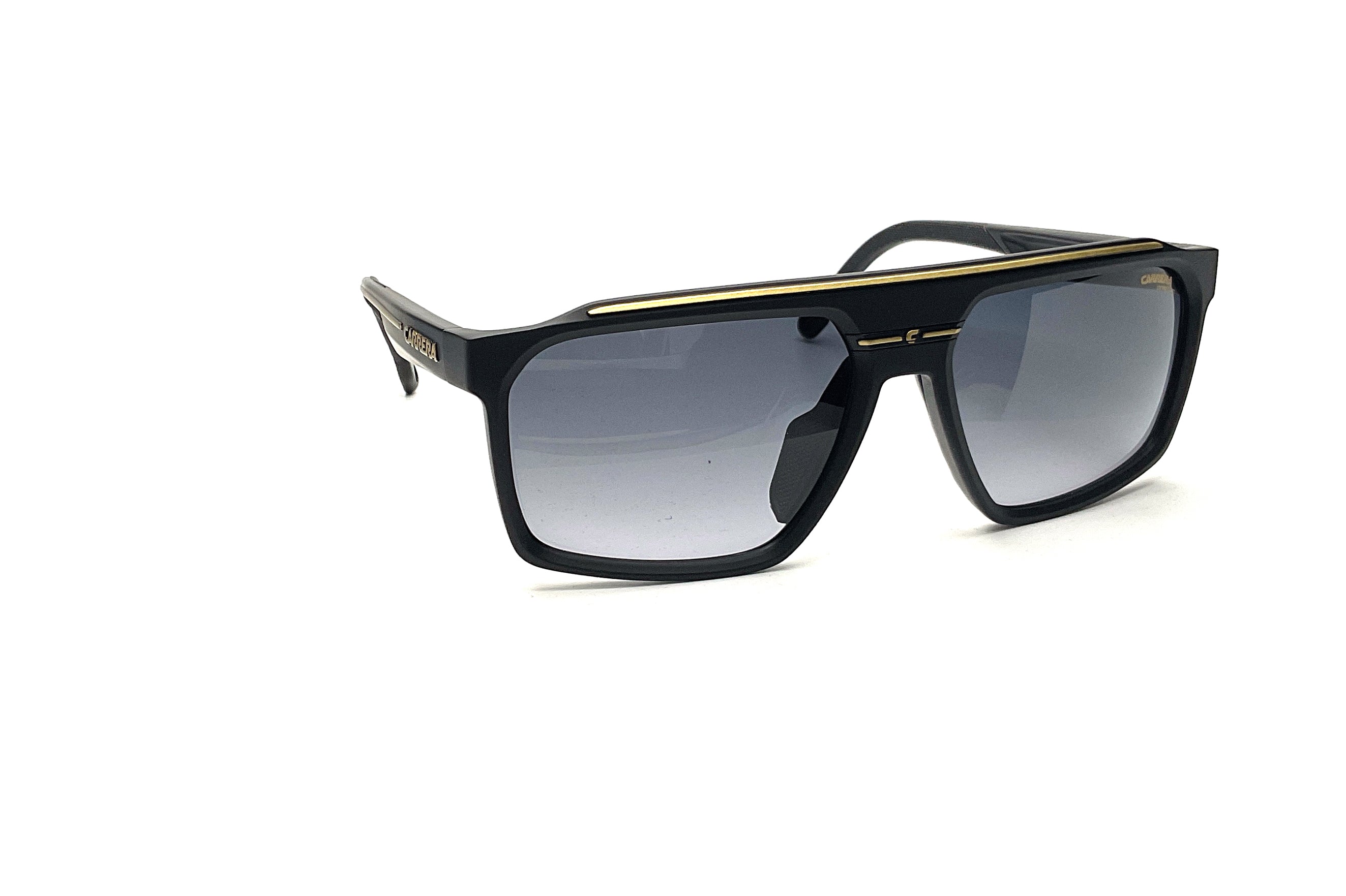 Carrera C Sport 04 Matte Black Gold Sunglasses - Polarized UV Protection for Men & Women - Perfect for Driving, Running, and Outdoor Activities