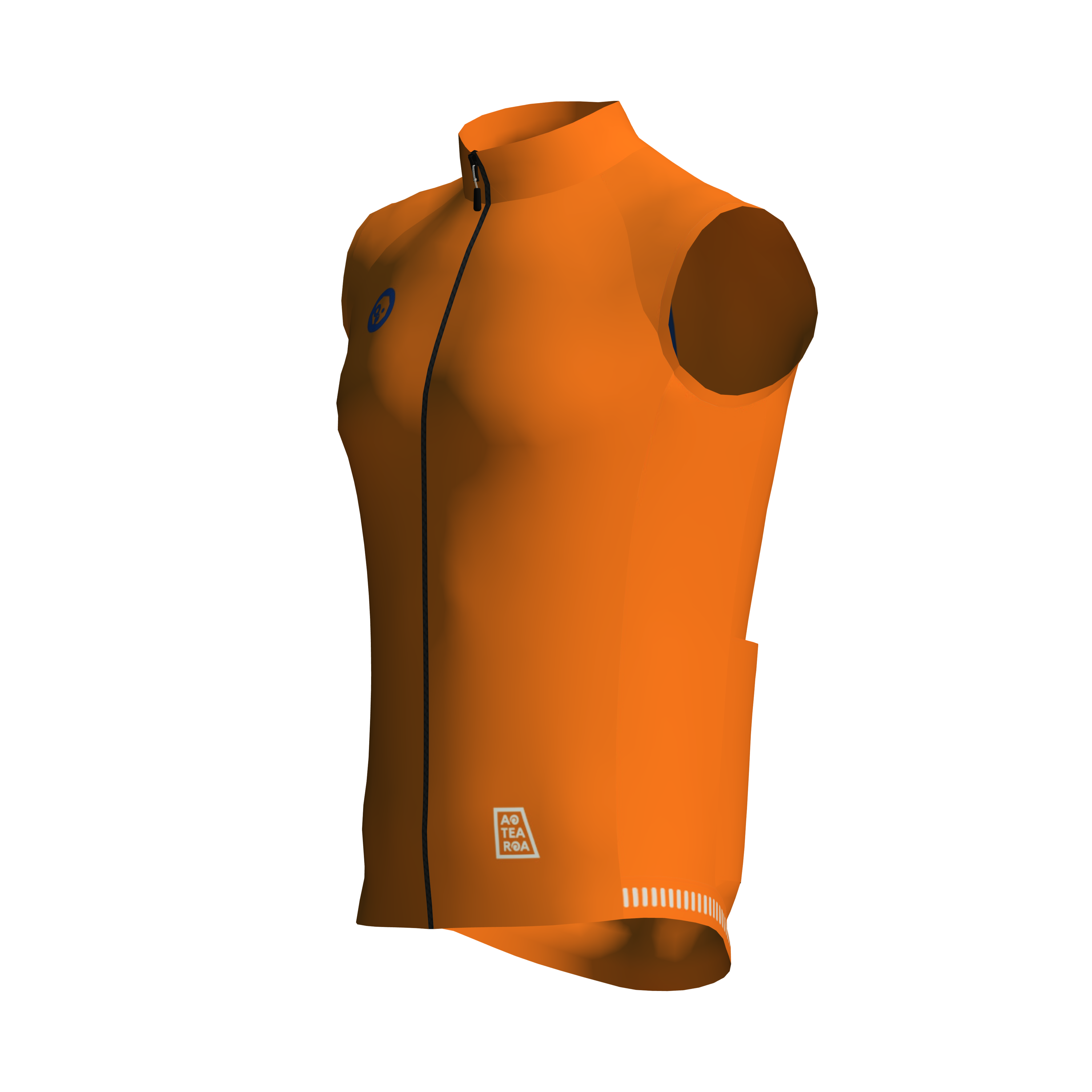 Men's Winter Vest Jacket - Lightweight Warm Fleece Lined Orange Puffer Gilet for Outdoor Activities, Hiking & Casual Wear