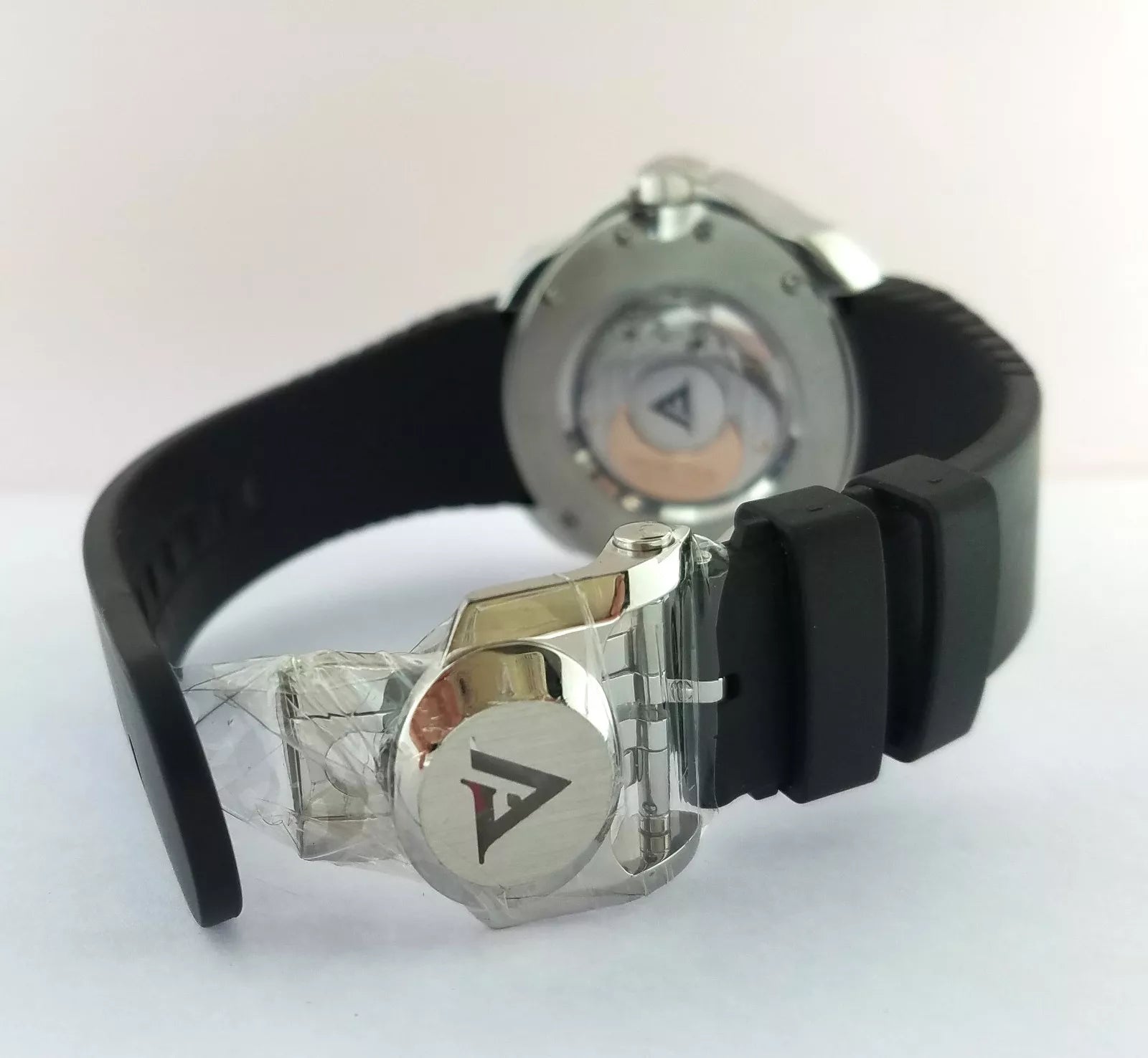 Franc Vila Esprit Unique Men's Stainless Steel Rubber Strap Watch - Luxury Sports Timepiece for Business, Casual & Outdoor Activities