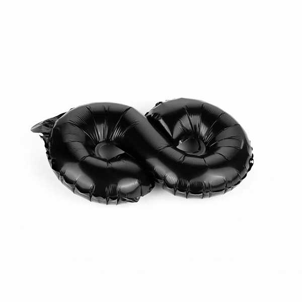 Balloonify Black Mylar Number 8 Balloon - 16 Inch Large Foil Balloon for Birthday Party Decorations (1 Count Box) - Perfect for Birthday Celebrations, Anniversaries & Special Events