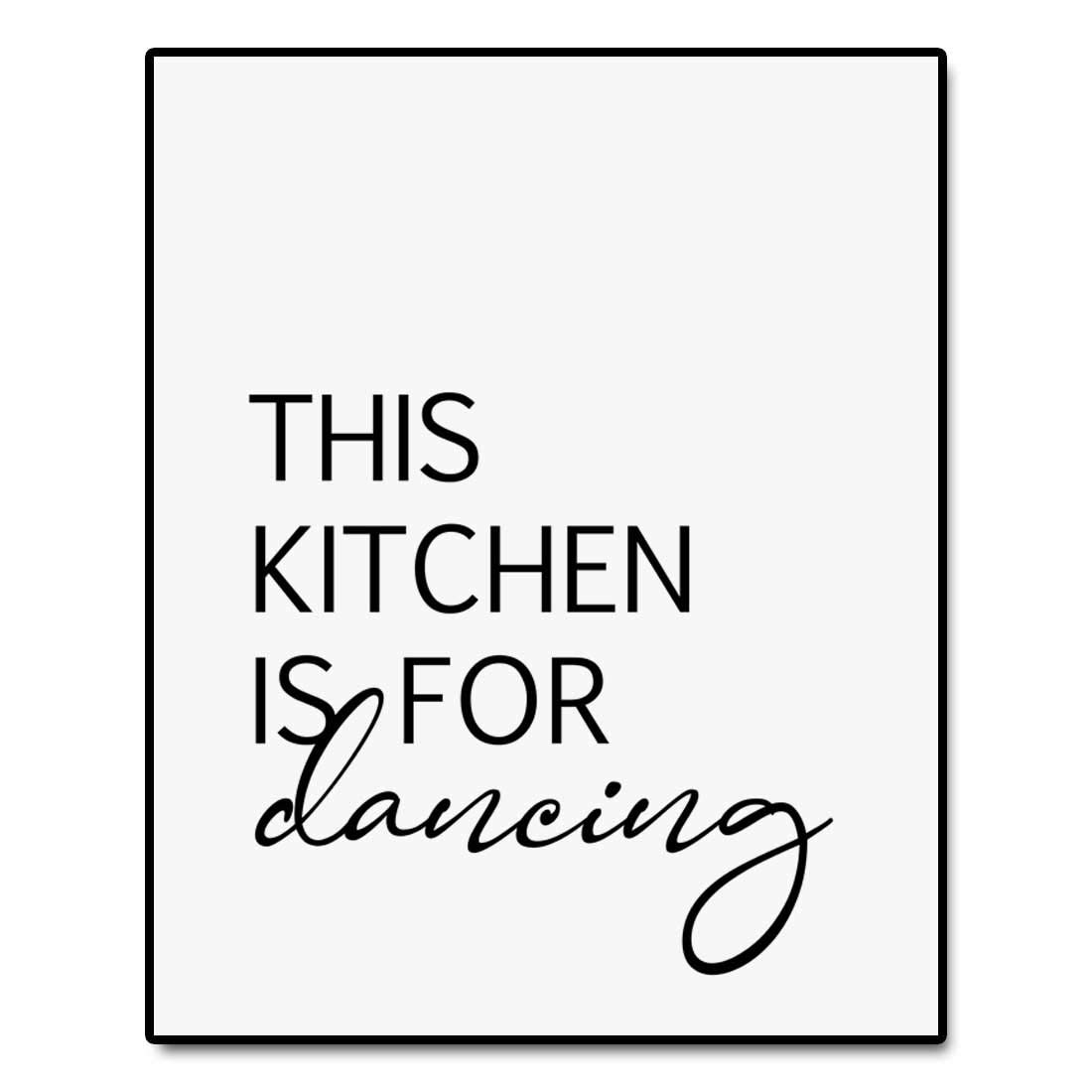 Farmhouse Kitchen Wall Art Print - 8x10 Inch Dancing Kitchen Sign for Rustic Home Decor | Perfect for Country Style Kitchens, Dining Rooms & Coffee Shops