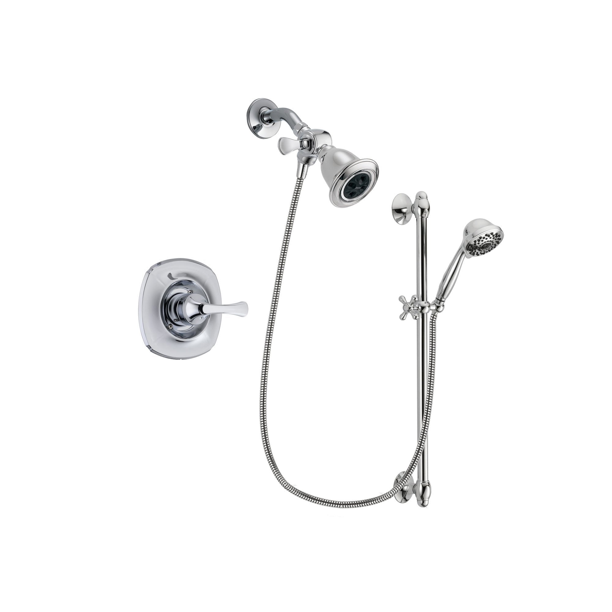 Delta Addison Chrome Shower Faucet System with Showerhead & Hand Shower DSP0612V - Perfect for Bathroom Renovation & Modern Home Upgrade