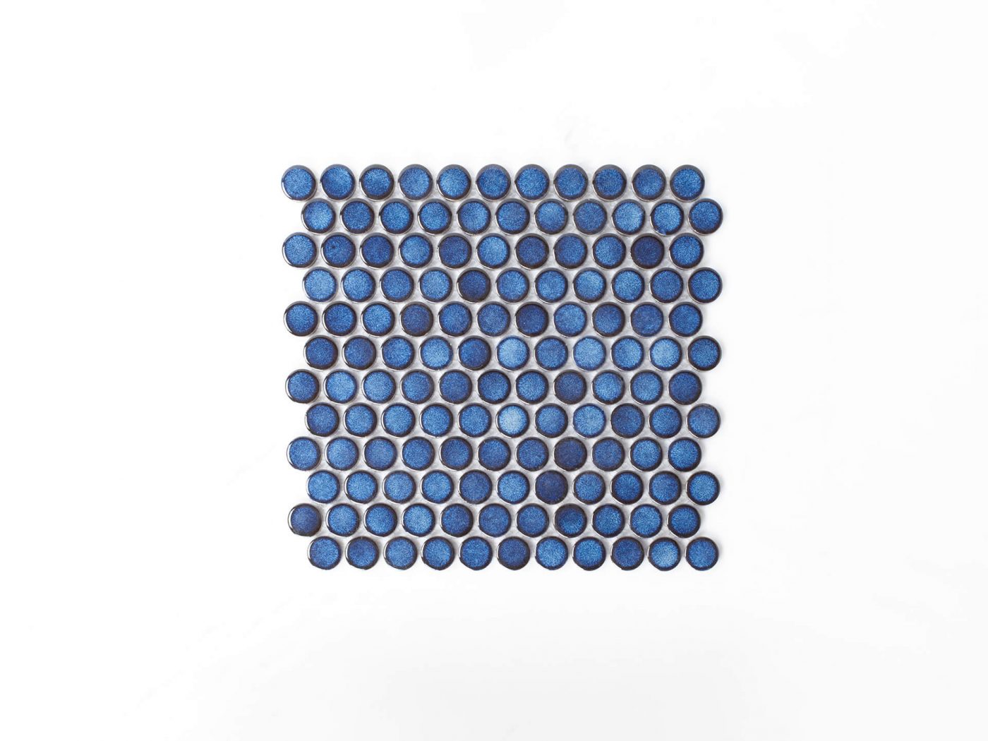 Antique Blue Glossy Porcelain Mosaic Penny Round Tile D28 - Perfect for Bathroom Backsplash, Kitchen Wall Decor, and Poolside Accents