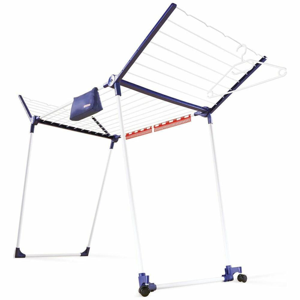 Leifheit Pegasus 200 Deluxe Mobile Clothes Drying Rack - Foldable Indoor/Outdoor Laundry Dryer for Home, Apartment & Patio Use