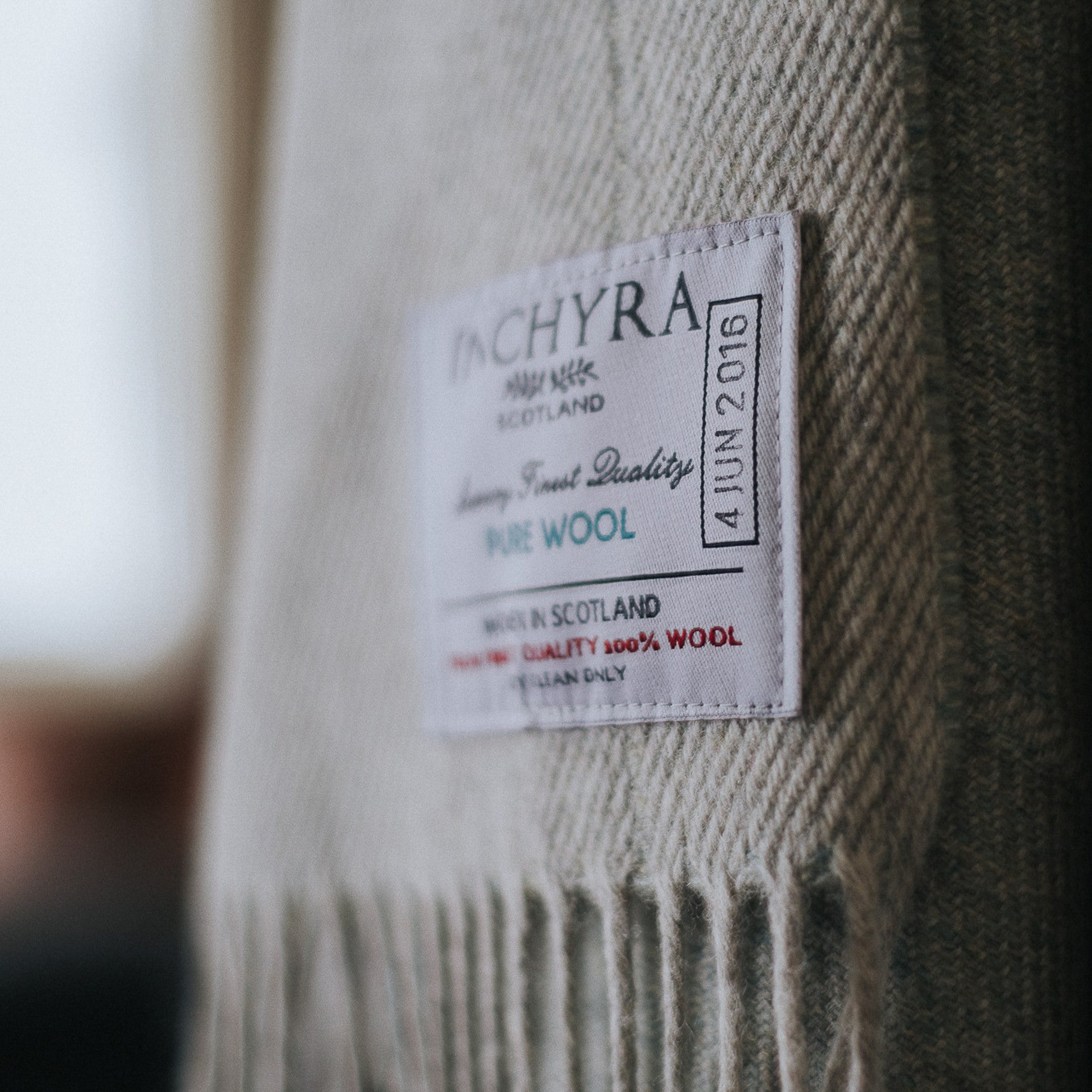 Premium Inchyra Scottish Wool Throw Blanket - Soft & Warm Sky Blue Plaid Design - Perfect for Cozy Nights, Living Room Decor, and Gift Giving