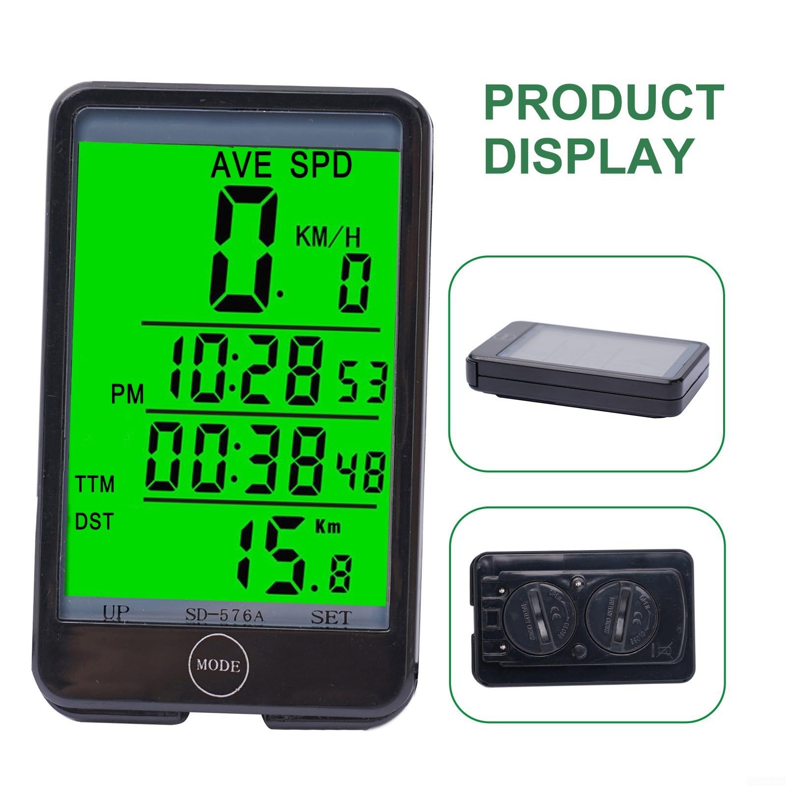 Waterproof LCD Backlit Touch Screen Bike Computer with Speedometer - Perfect for Cycling, Mountain Biking & Outdoor Fitness Tracking