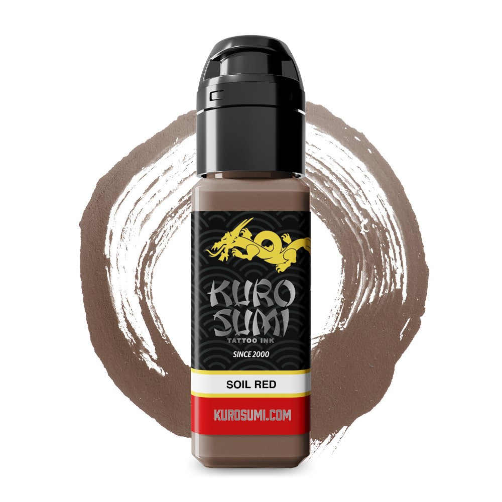Kuro Sumi Soil Red - Premium Japanese Tattoo Ink for Professional Artists | Perfect for Sleeves, Tribal & Traditional Tattoos