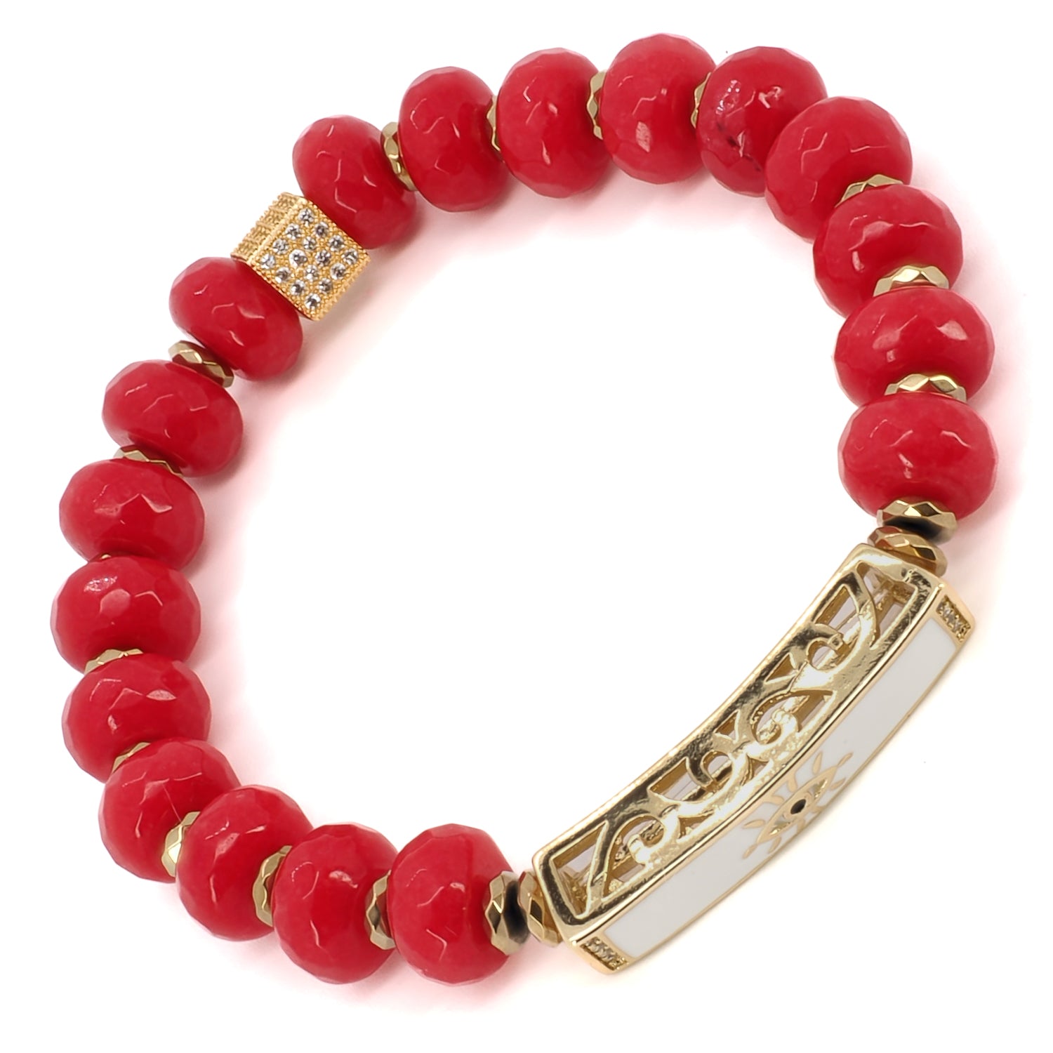 New Beginning Red Energy Evil Eye Beaded Bracelet - Protection & Good Luck Charm for Women | Handmade Spiritual Jewelry Gift for Anxiety Relief & Positive Vibes | Perfect for Meditation, Yoga & Daily Wear