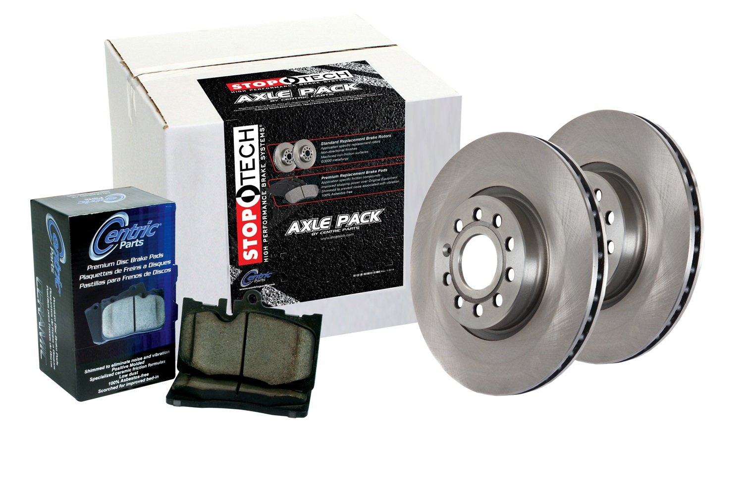 Centric StopTech 905.34027 Front & Rear Axle Brake Kit with Rotors & Pads - High Performance Braking System for Cars, Trucks & SUVs | Perfect for Daily Commuting, Off-Roading & Performance Driving