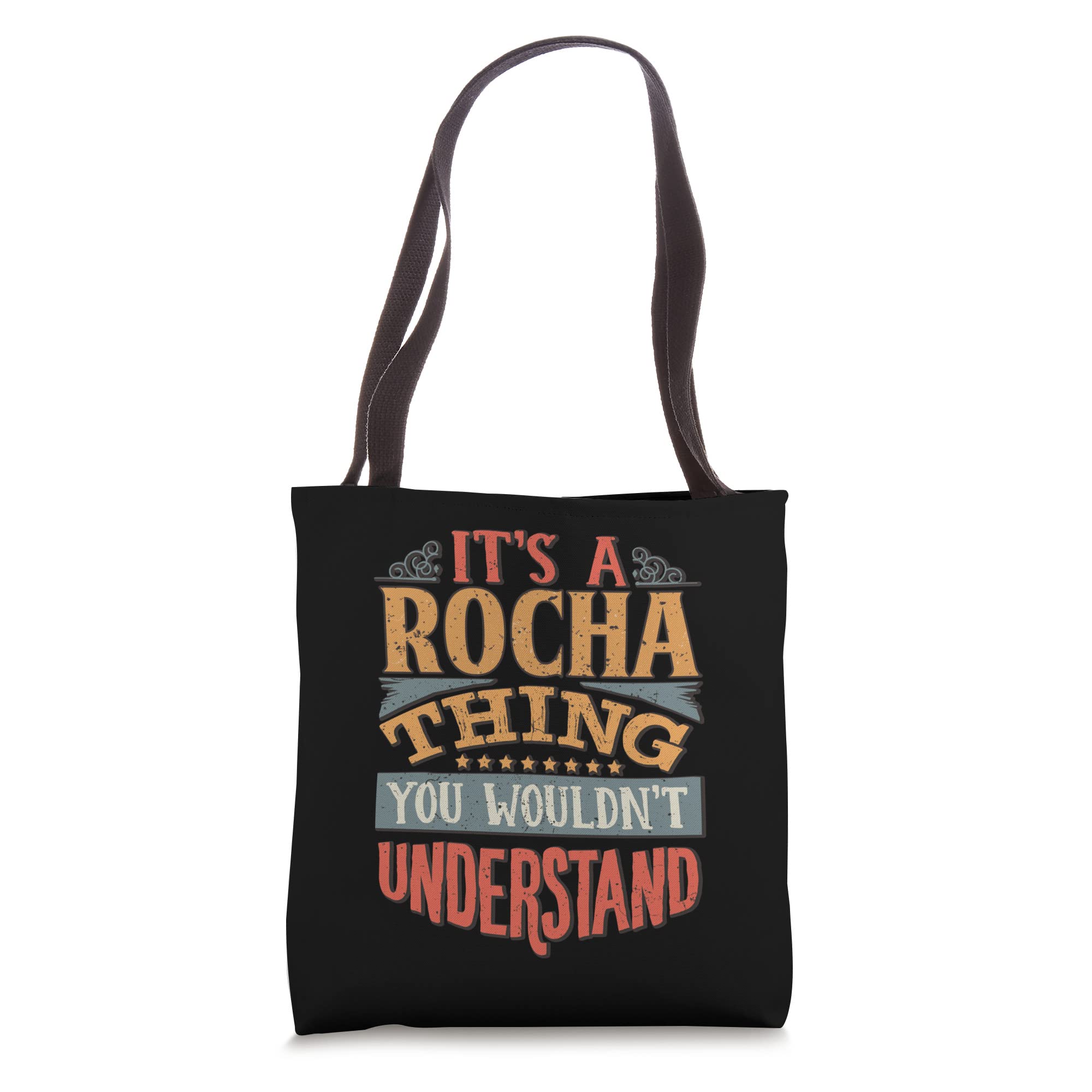 Rocha Personalized Name Tote Bag - Customized Canvas Shopper for Women, Beach, Grocery & Work - Durable Cotton Reusable Shopping Bag with Long Handles