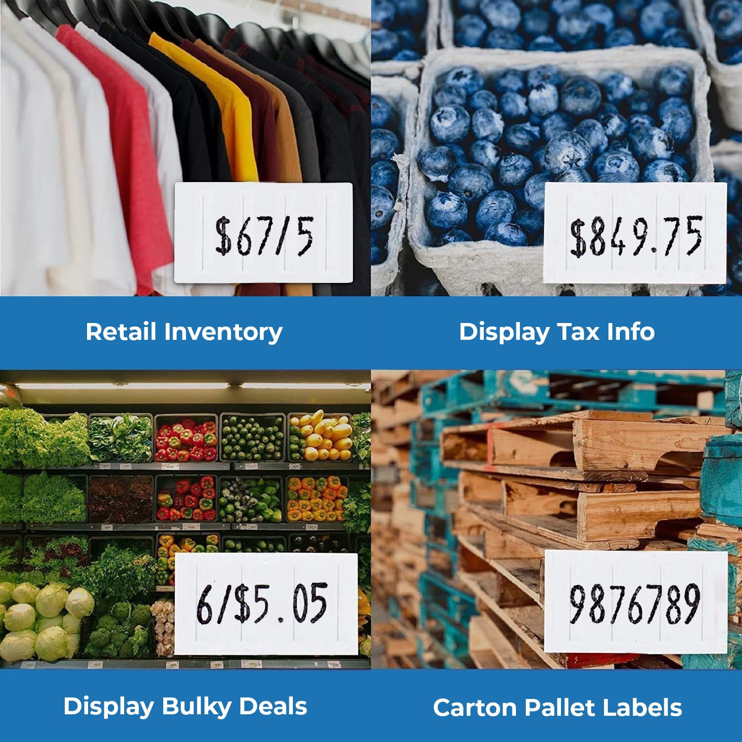 Monarch 1136 Price Gun White Labels - 8 Rolls with 1 Ink Roller for Retail Pricing, Inventory & Warehouse Organization