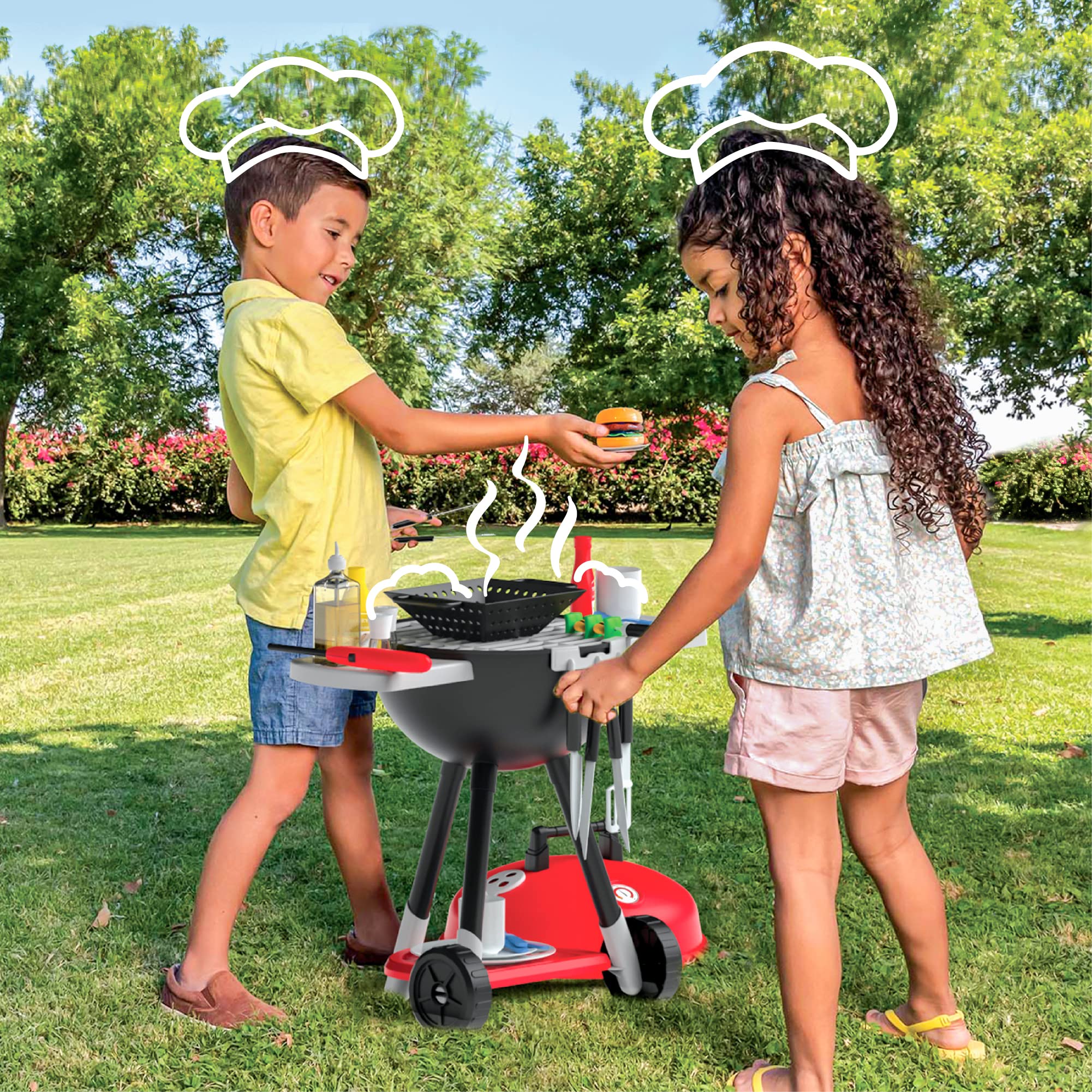 JOYIN 61-Piece Kids Cooking Toy Set - Interactive Play Kitchen & BBQ Grill Playset for Little Chefs - Pretend Play, Role-Playing Educational Toys for Toddlers & Children (Perfect for Birthday Gifts & Indoor/Outdoor Playtime)